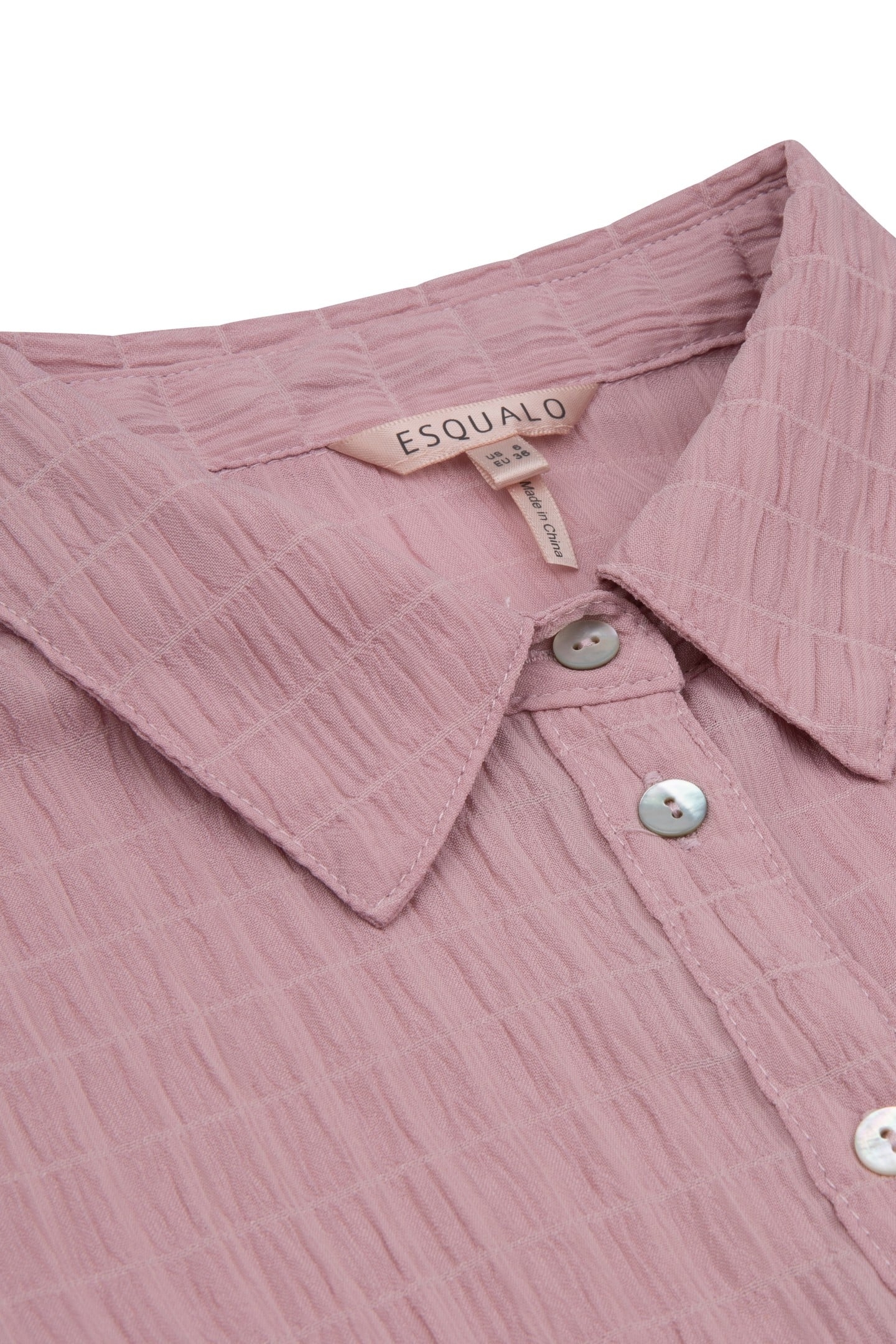 BLOUSE LANTERN CREPE PUFF SHLDR SEPIA ROSE 7