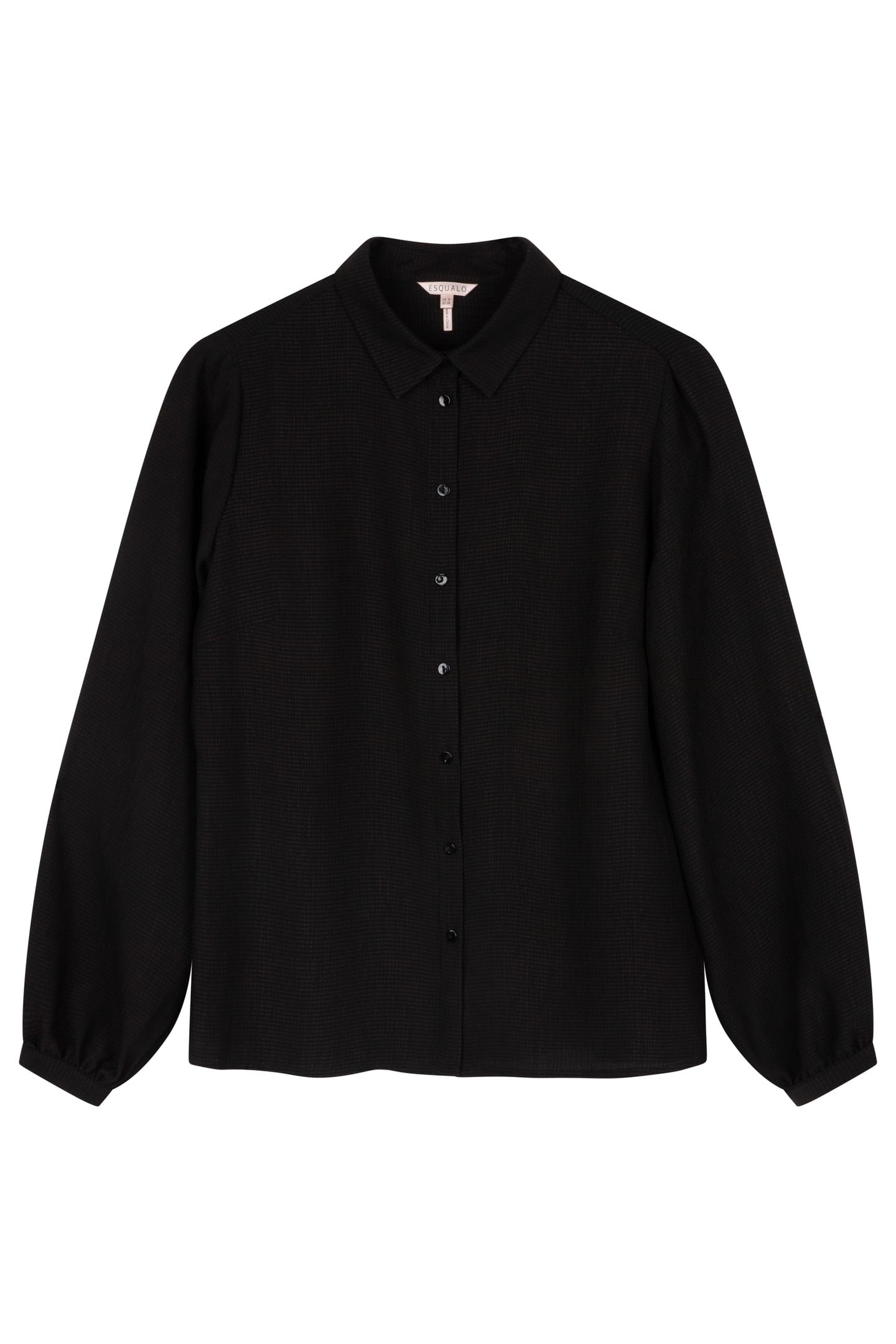 BLOUSE BASIC STRUCTURED FABRIC BLACK 3