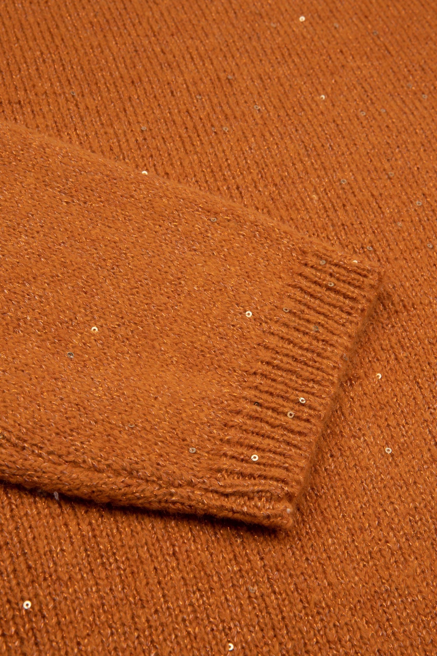 SWEATER SEQUINS CABLE SHLDR AUTUMN GLAZE 3