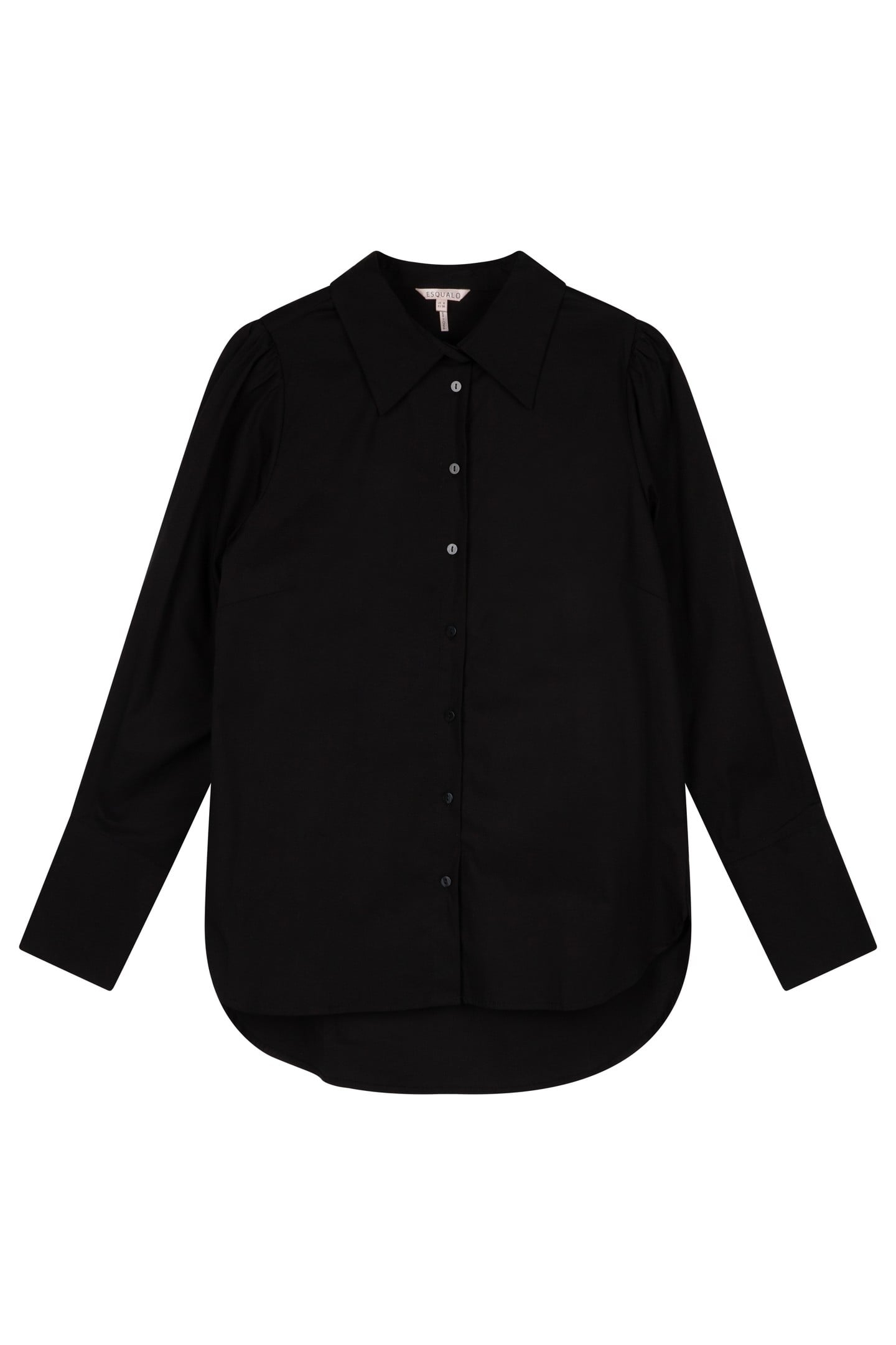 BLOUSE FINE GATHERING POPLIN BLACK 4