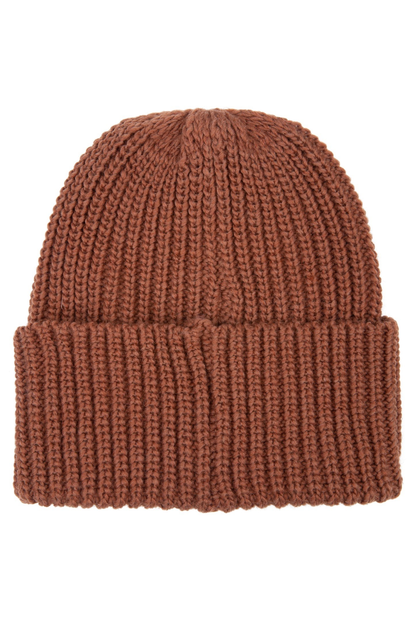 BEANIE KNIT BROWN 2