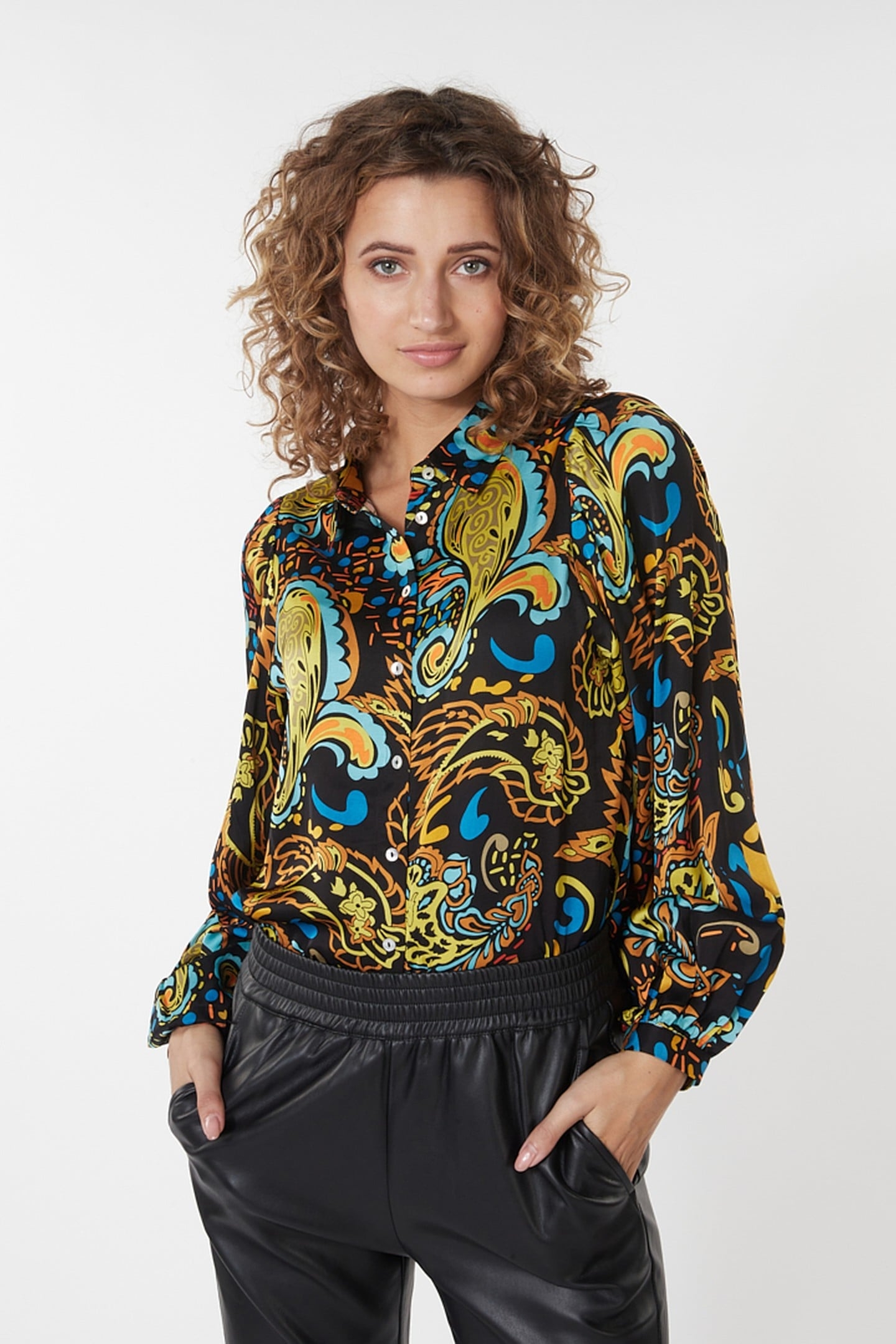 BLOUSE BASIC UNTAMED PARTY PRINT 1