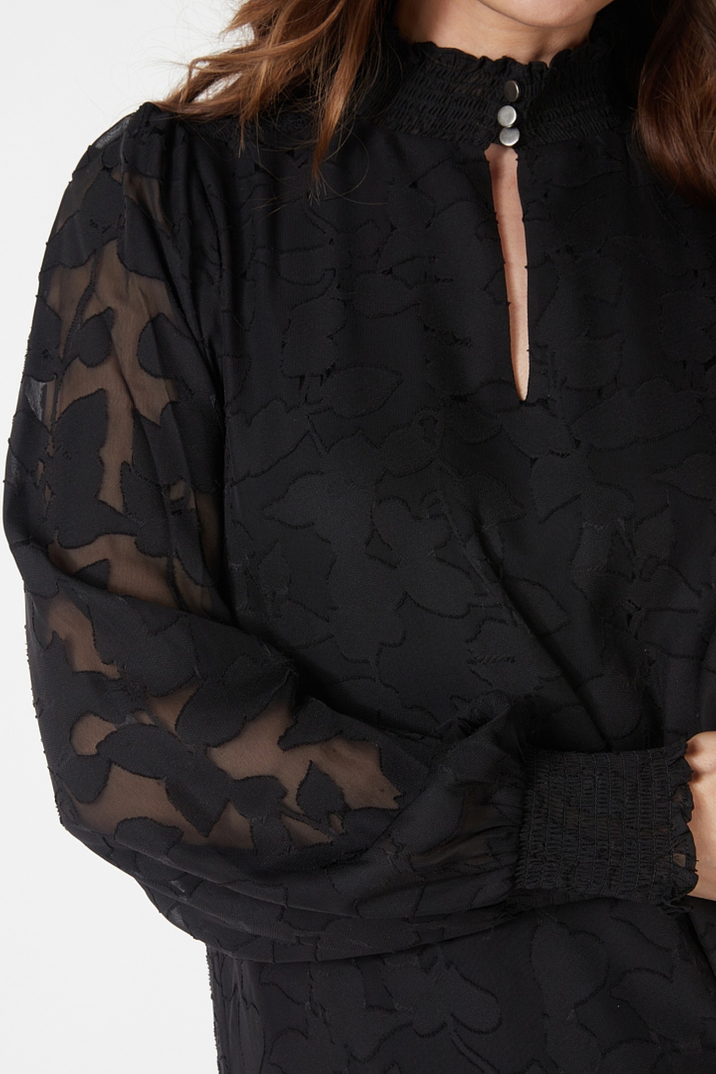 DRESS SMOCK JACQUARD BLACK 4