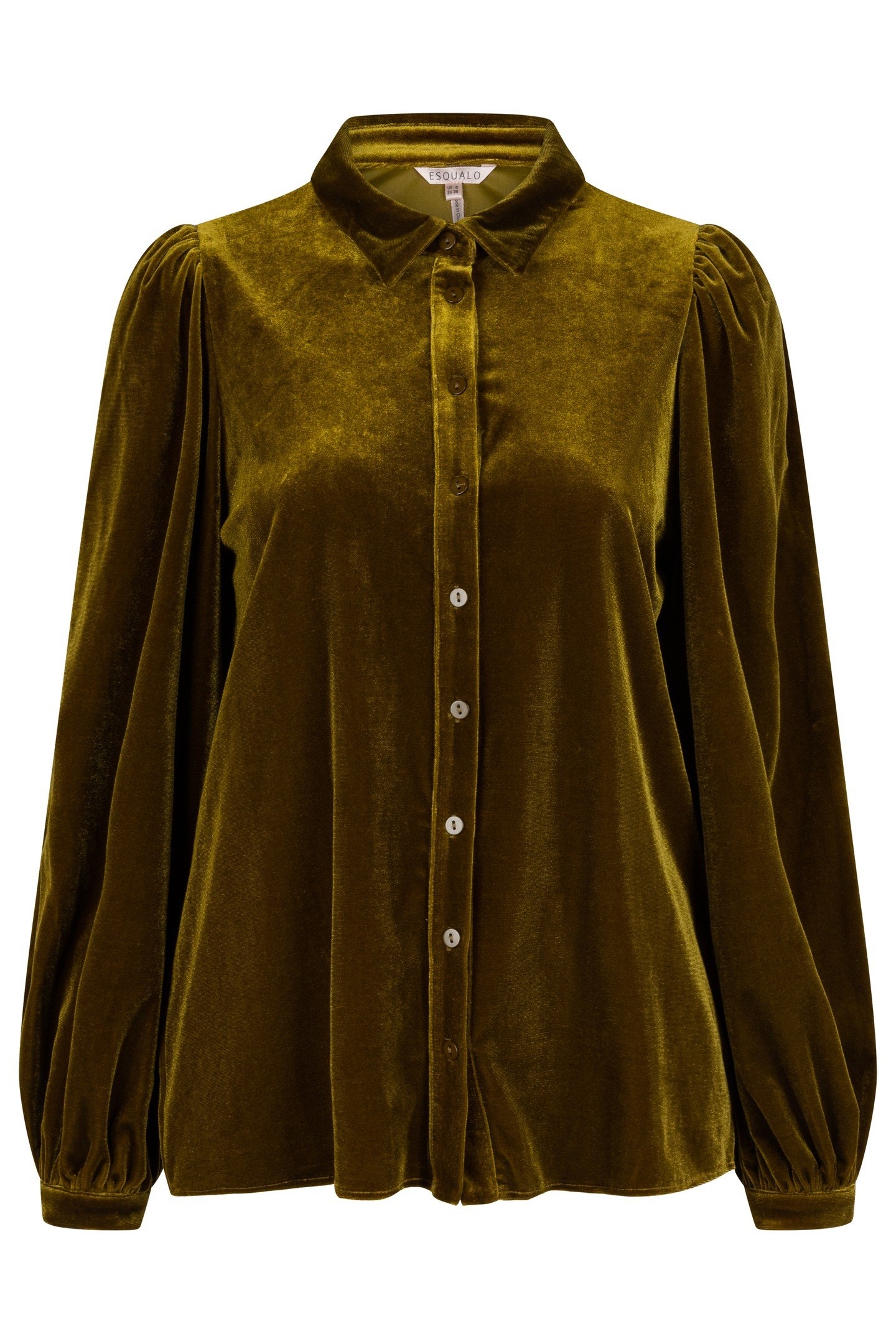 BLOUSE BASIC VELOURS WARM OLIVE 5