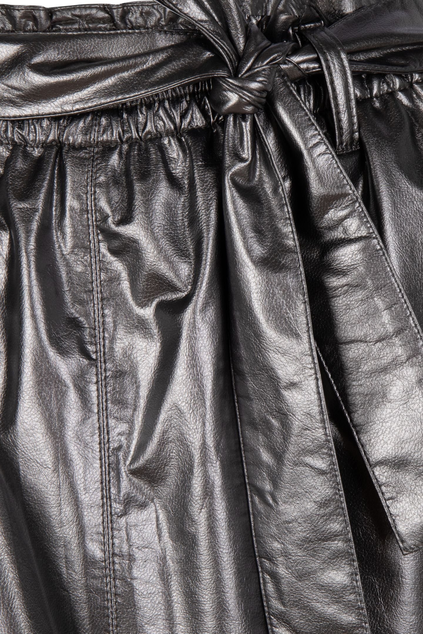 SKIRT METALLIC PU SILVER 8