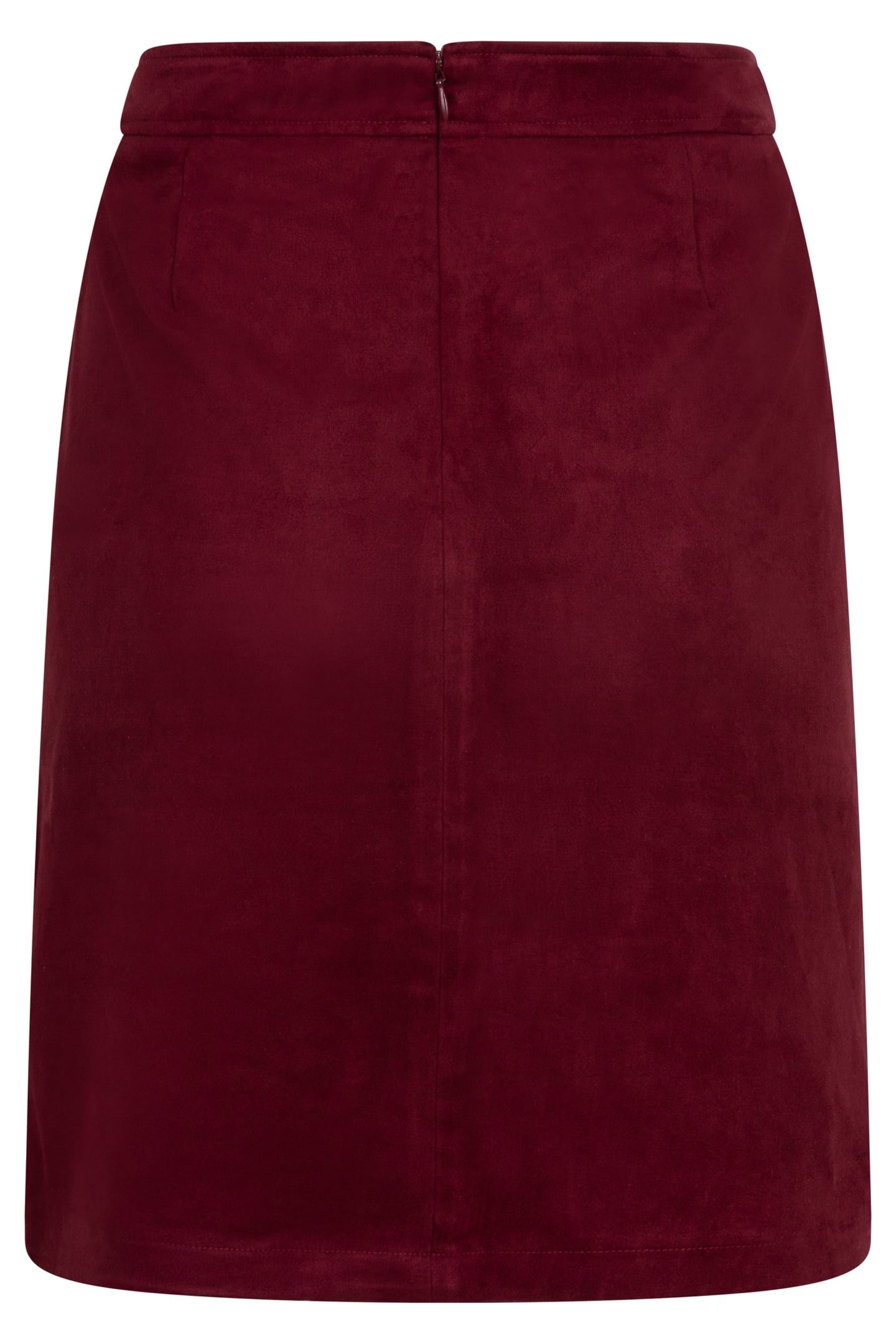SKIRT OVERLAP SUEDINE WINE RED 5
