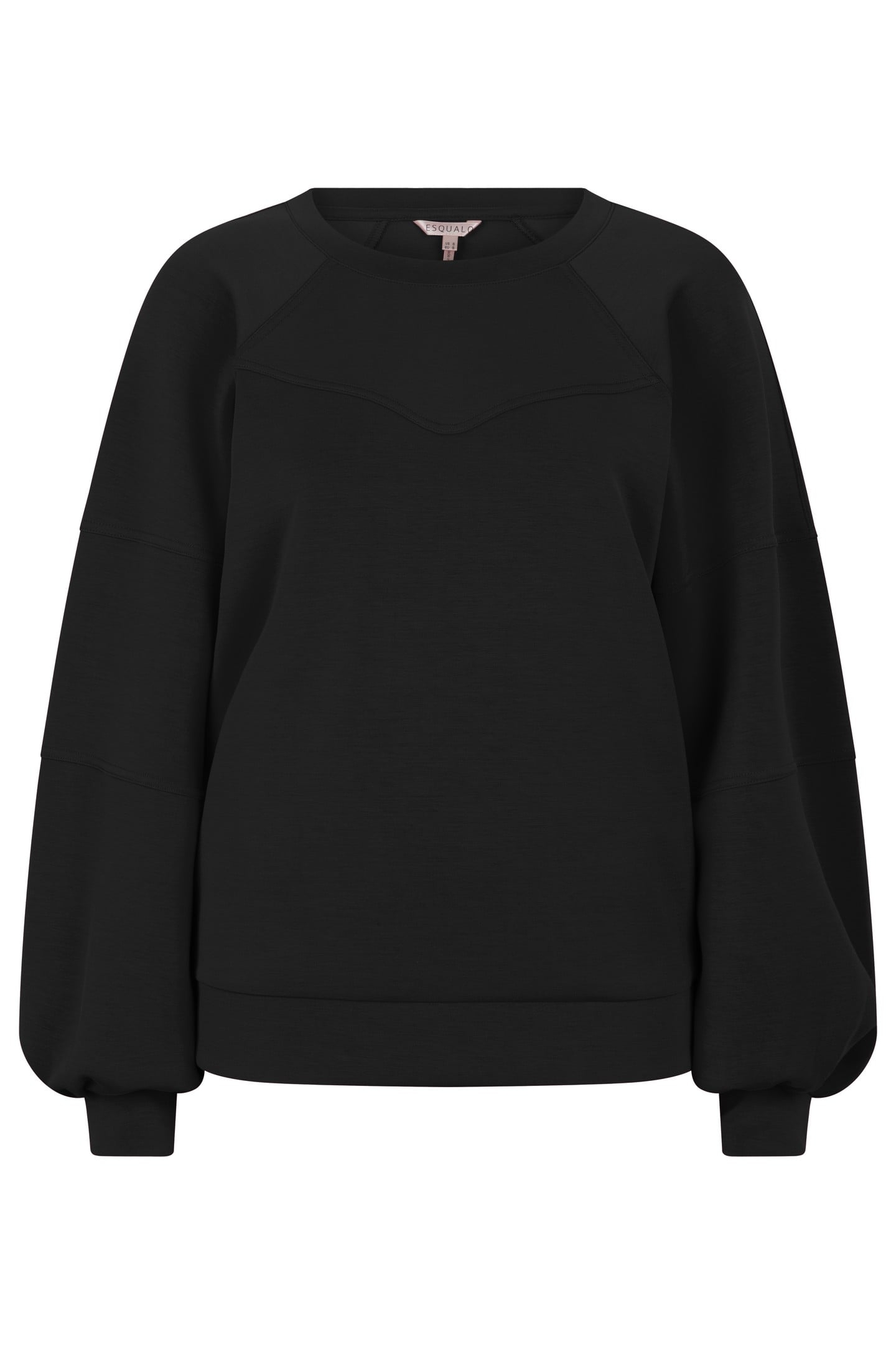 SWEATER “V” SEAMS MODAL BLACK 1