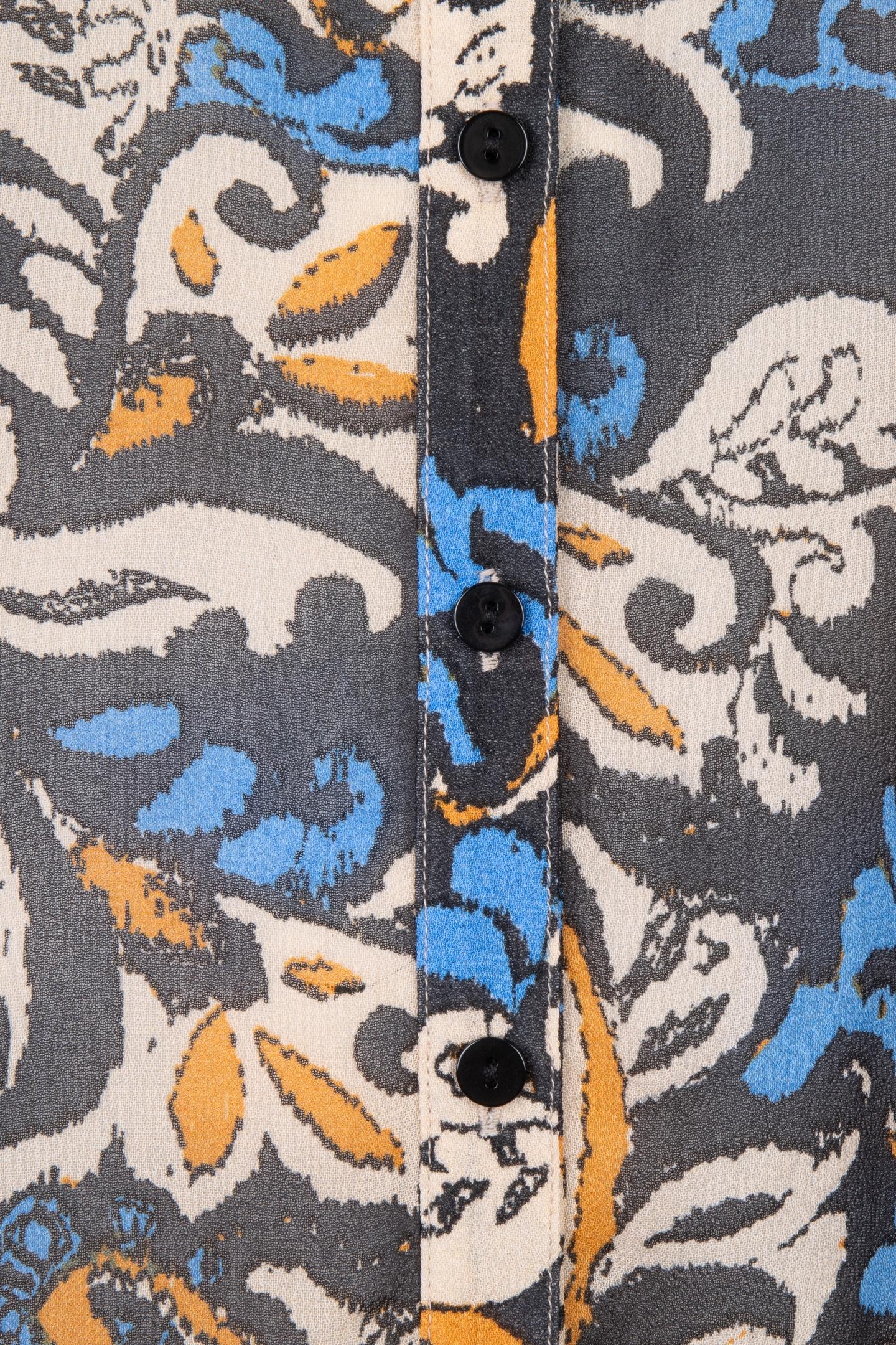 BLOUSE BASIC ELEGANT LEAVES PRINT 6