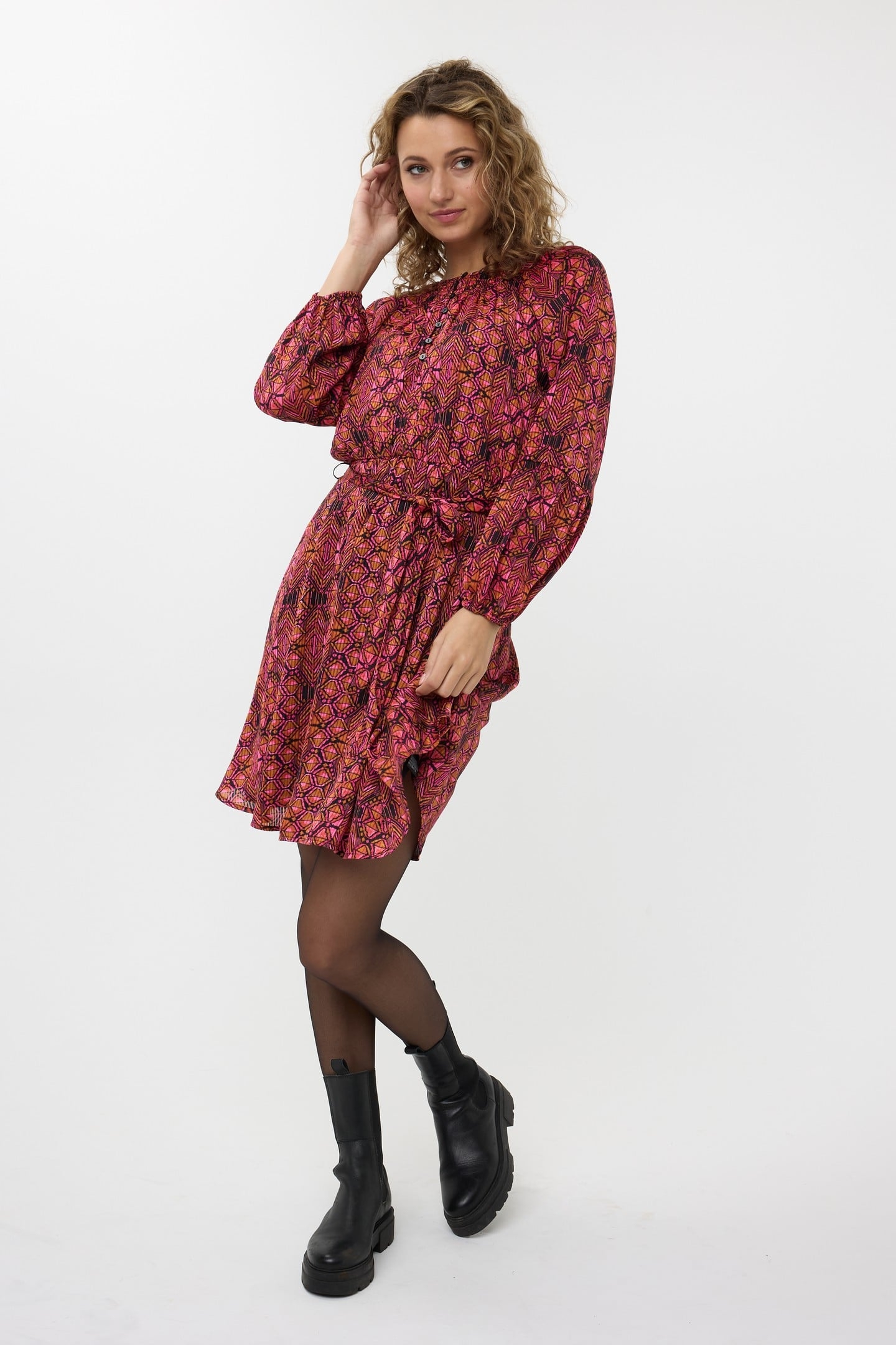 DRESS FANCY SLVE SENSATION PRINT 1