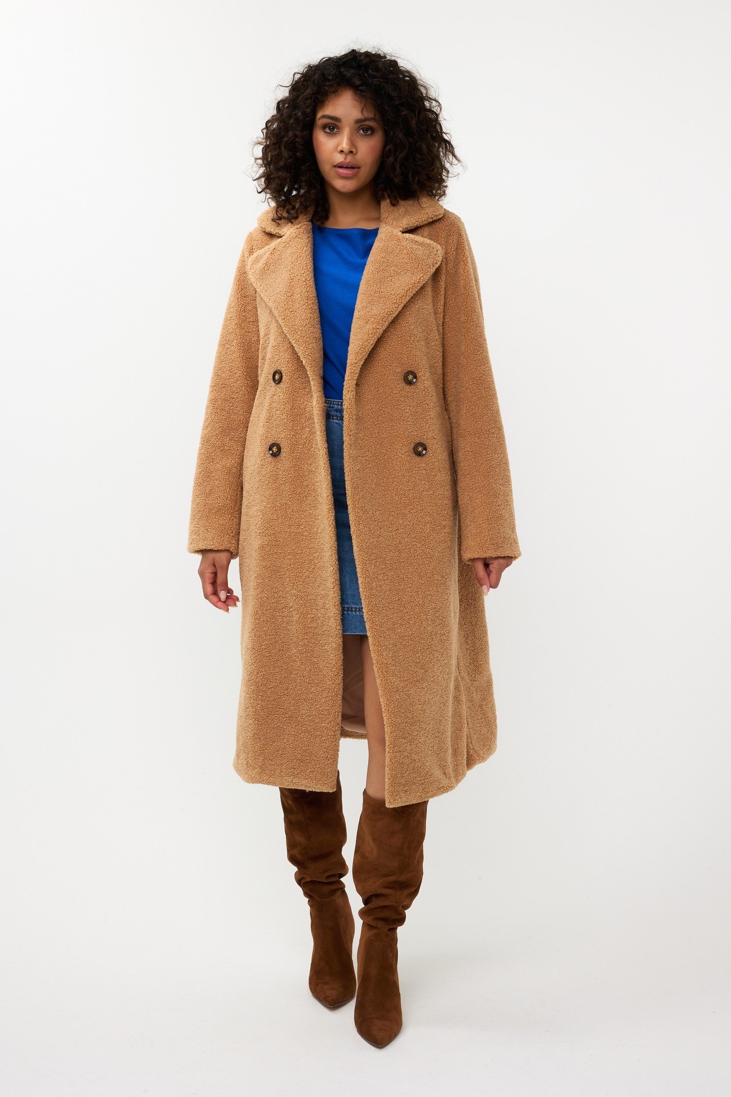 COAT LONG BOUCLE CAMEL 1