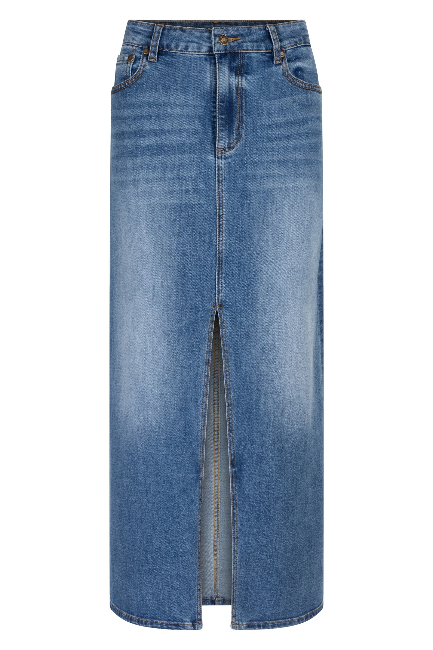 SKIRT DENIM LONG SLIT JEANS BLUE 4
