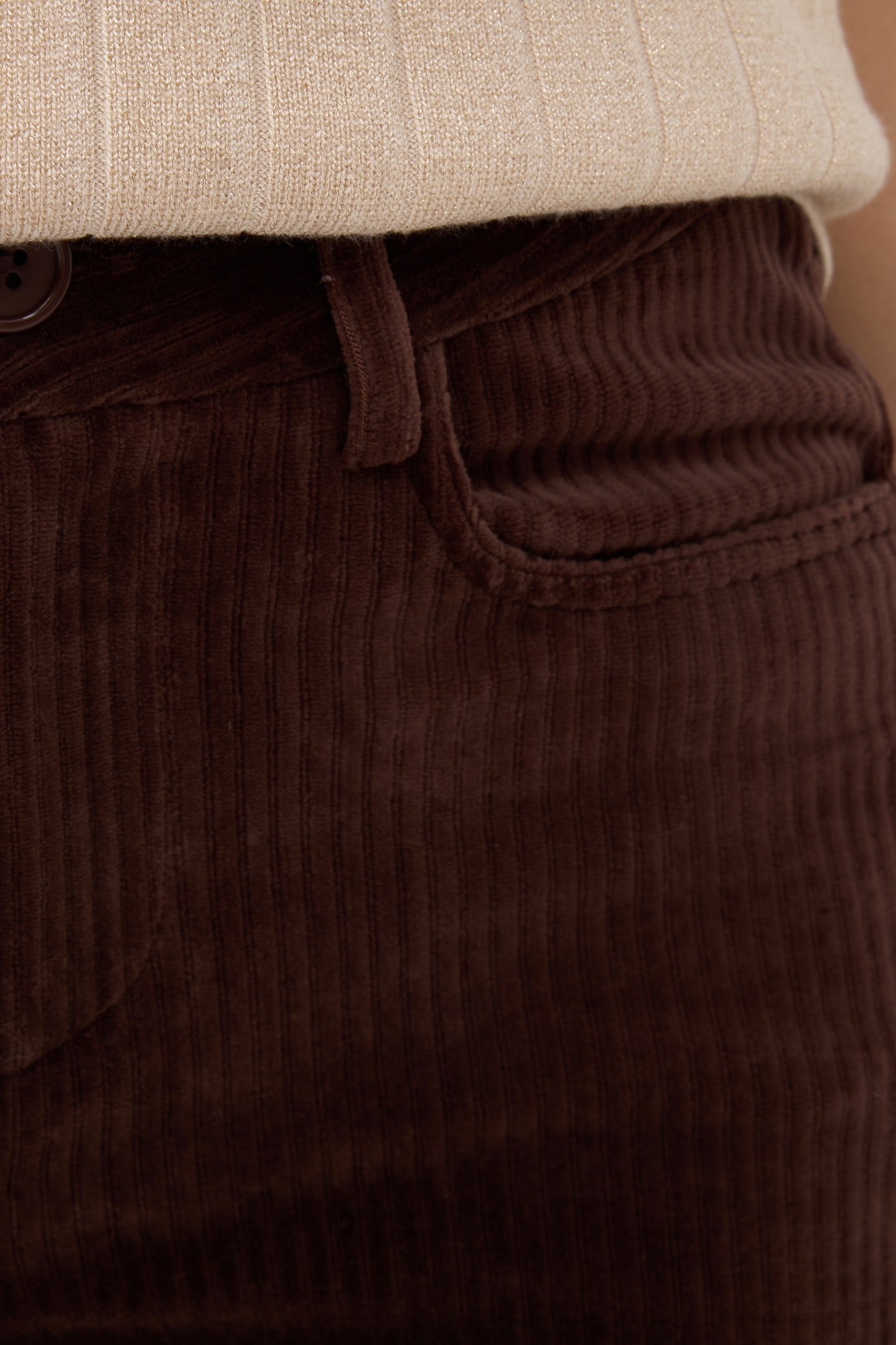 TROUSERS RIB FLAIR CHOCOLATE 7