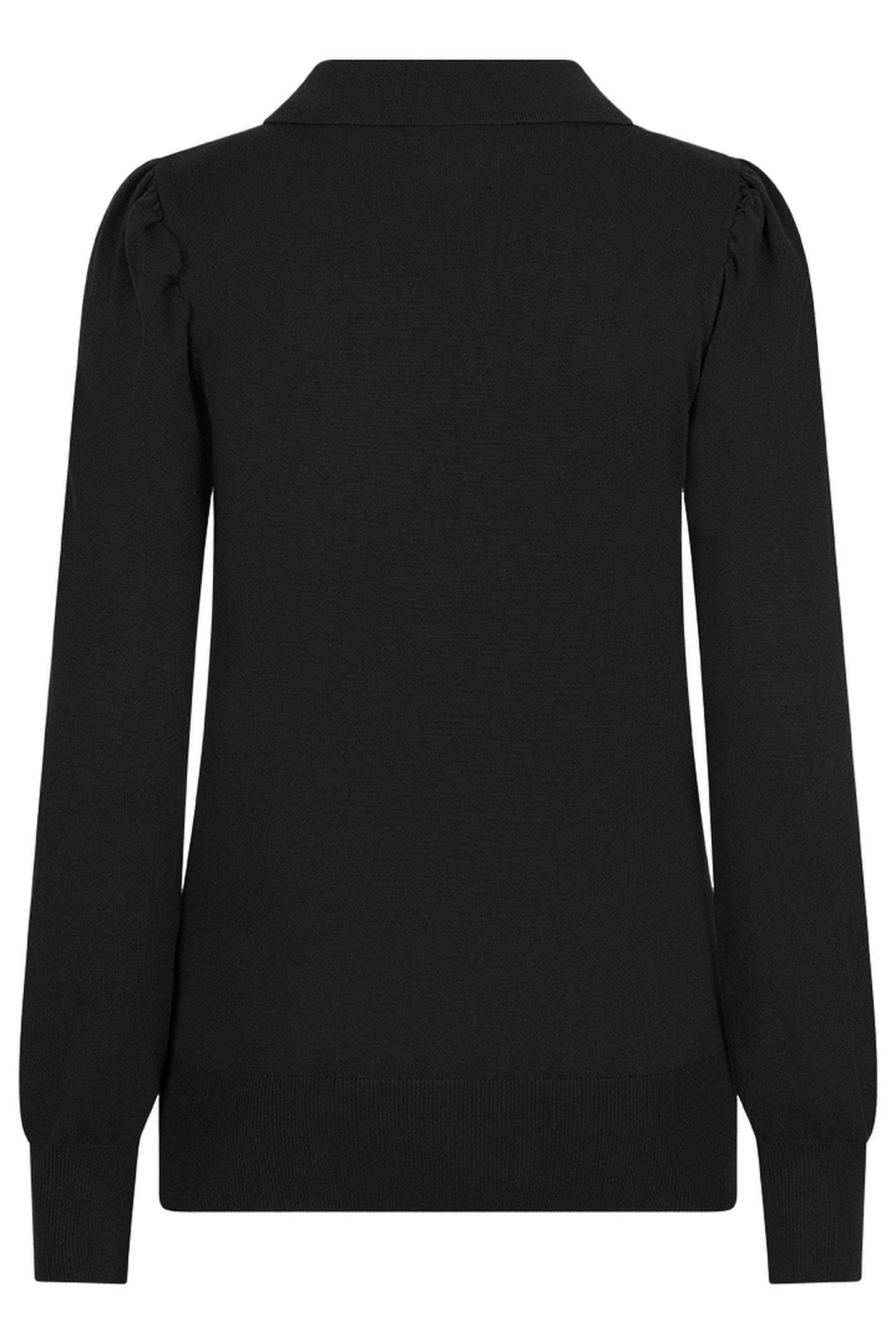 SWEATER COLLAR BASIC KNIT BLACK 2