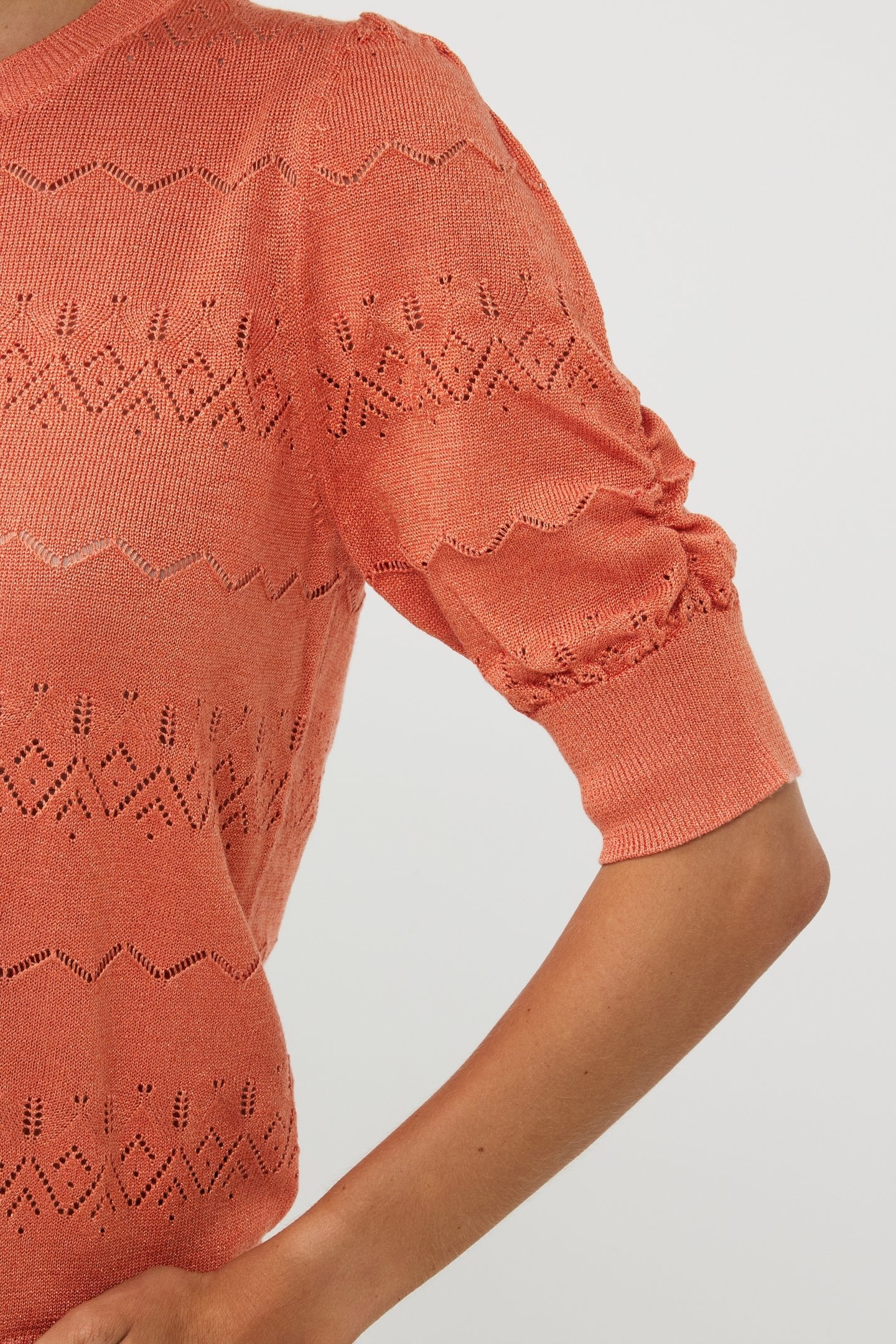 SWEATER S/SLVE LUREX AMBER GLOW 6