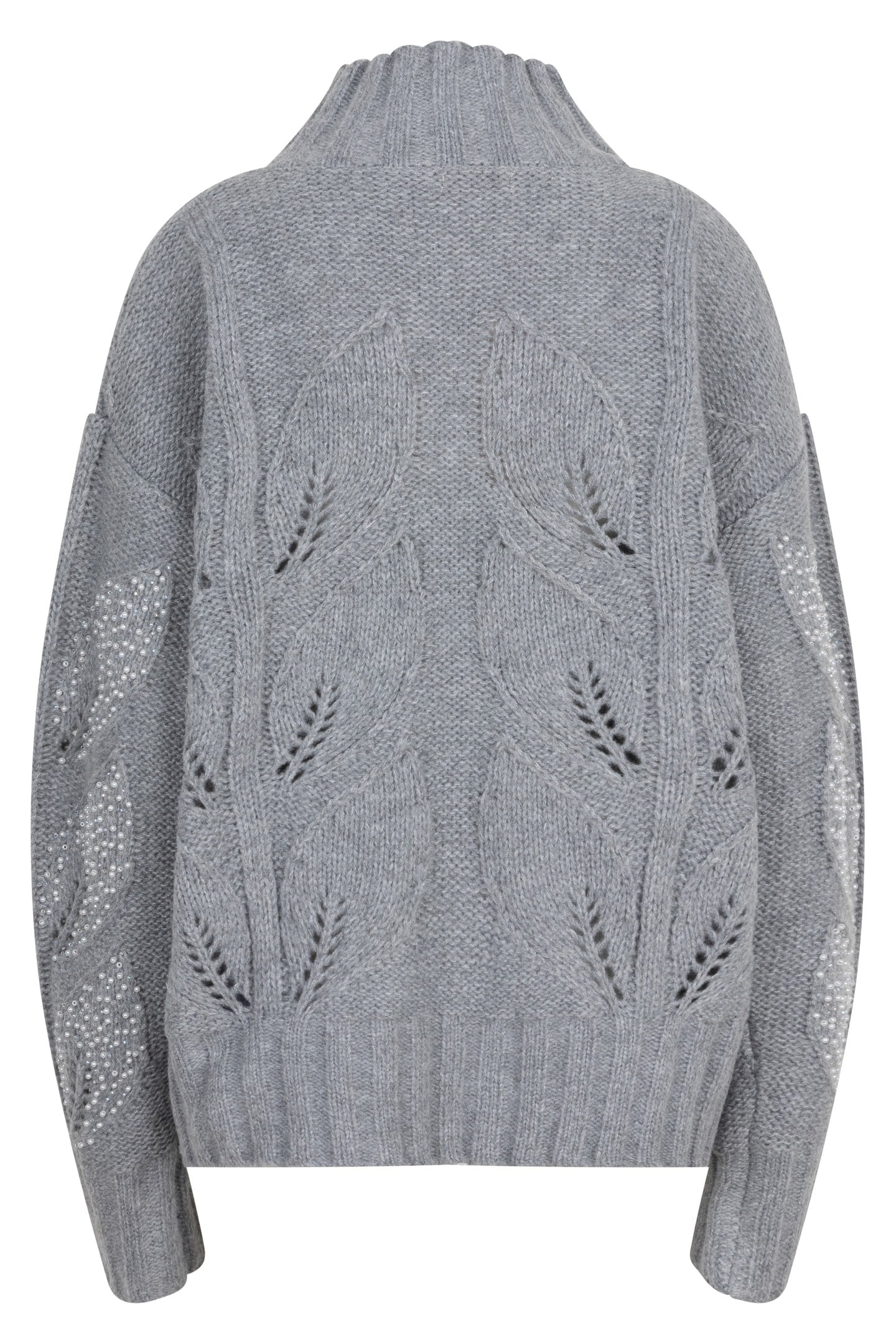 SWEATER MELANGE COL PEARL GREY 4