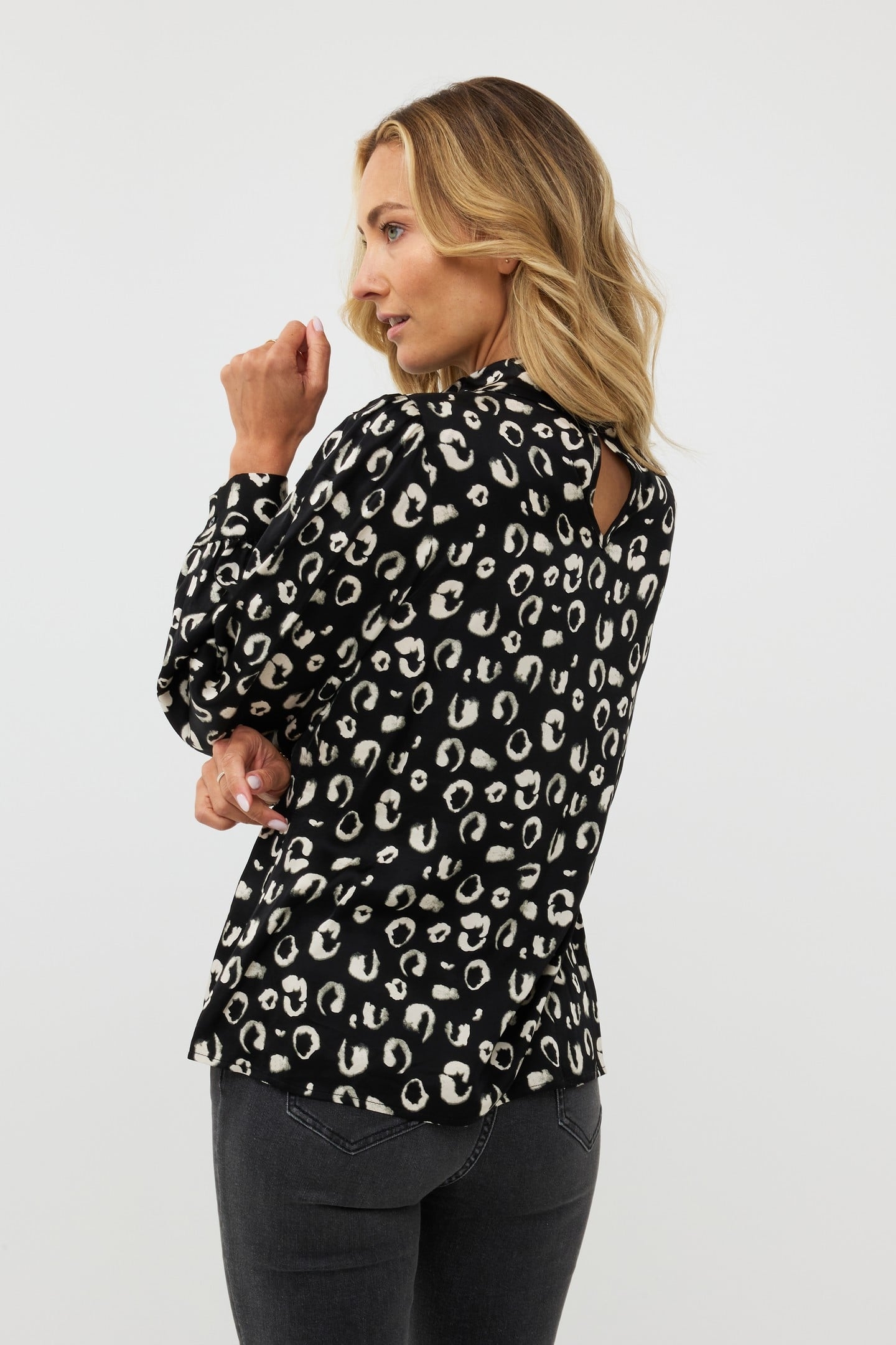 BLOUSE BOW WILDERNESS PRINT 2