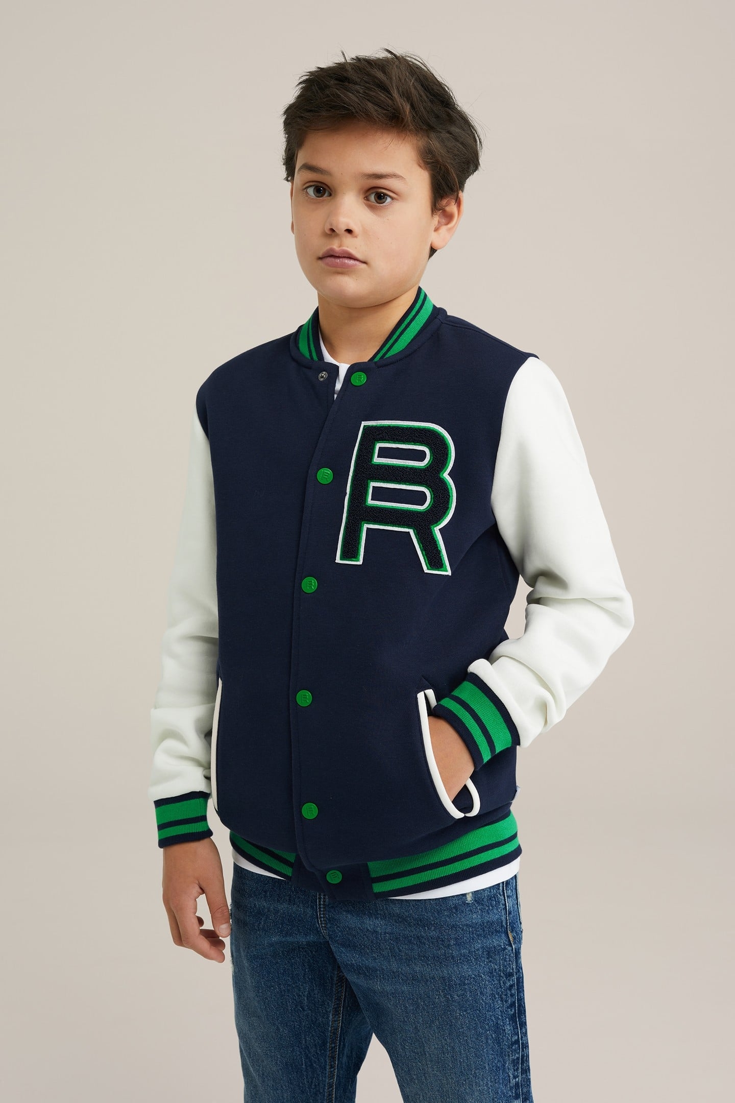 BOYS BOMBER DARK BLUE 1