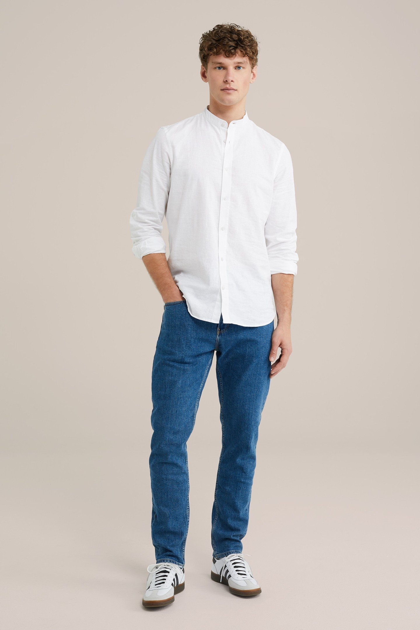 5-POCKET MID WAIST DARK BLUE 2