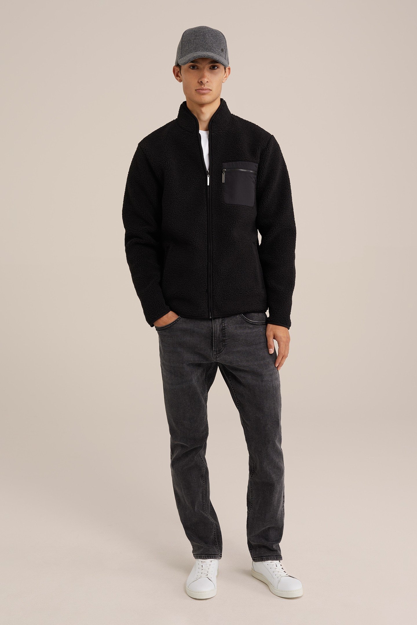 CARDIGAN WITH ZIPPER BLACK 2