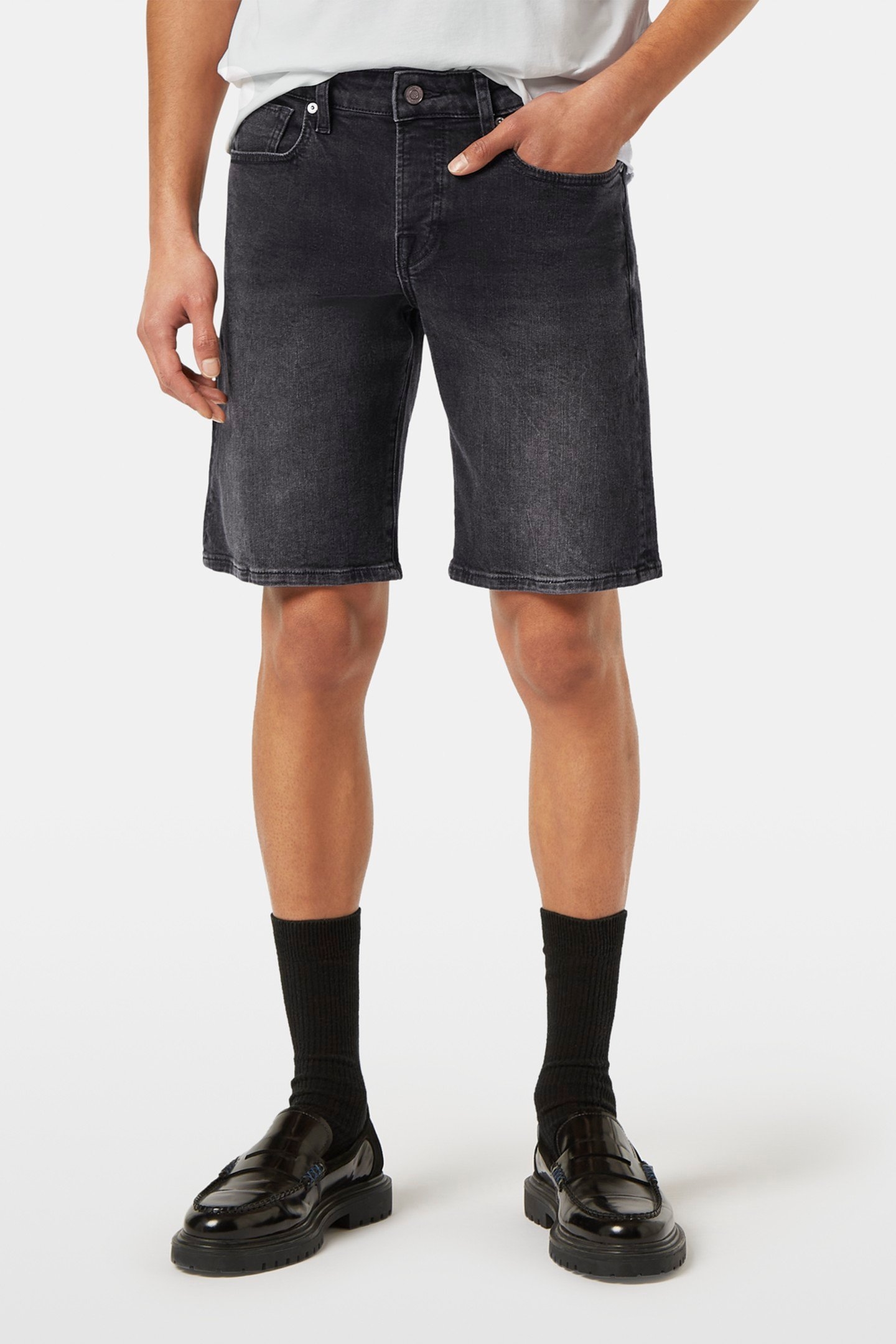 RALSTON SLIM FIT DENIM SHORT — BLACK NIGHT 6