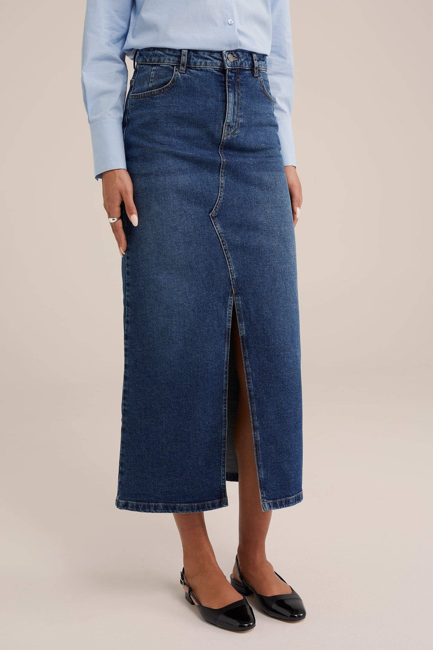 SKIRT MAXI LENGTH DARK BLUE 3