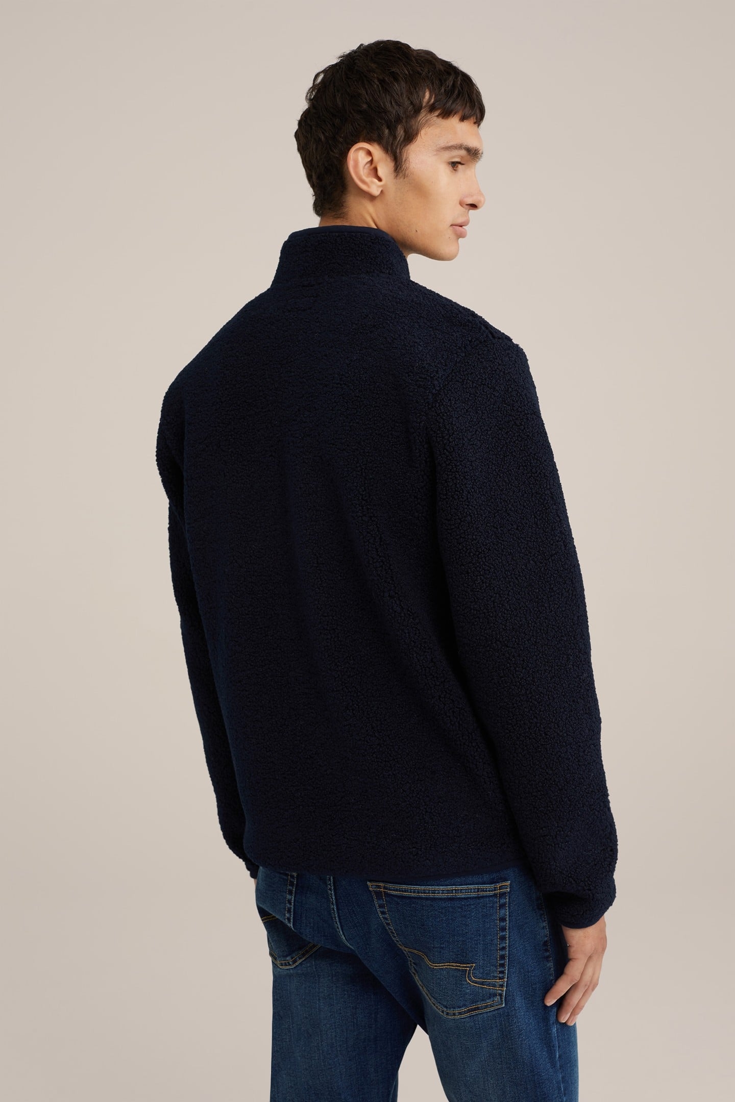 CARDIGAN WITH ZIPPER NAVY BLUE 3