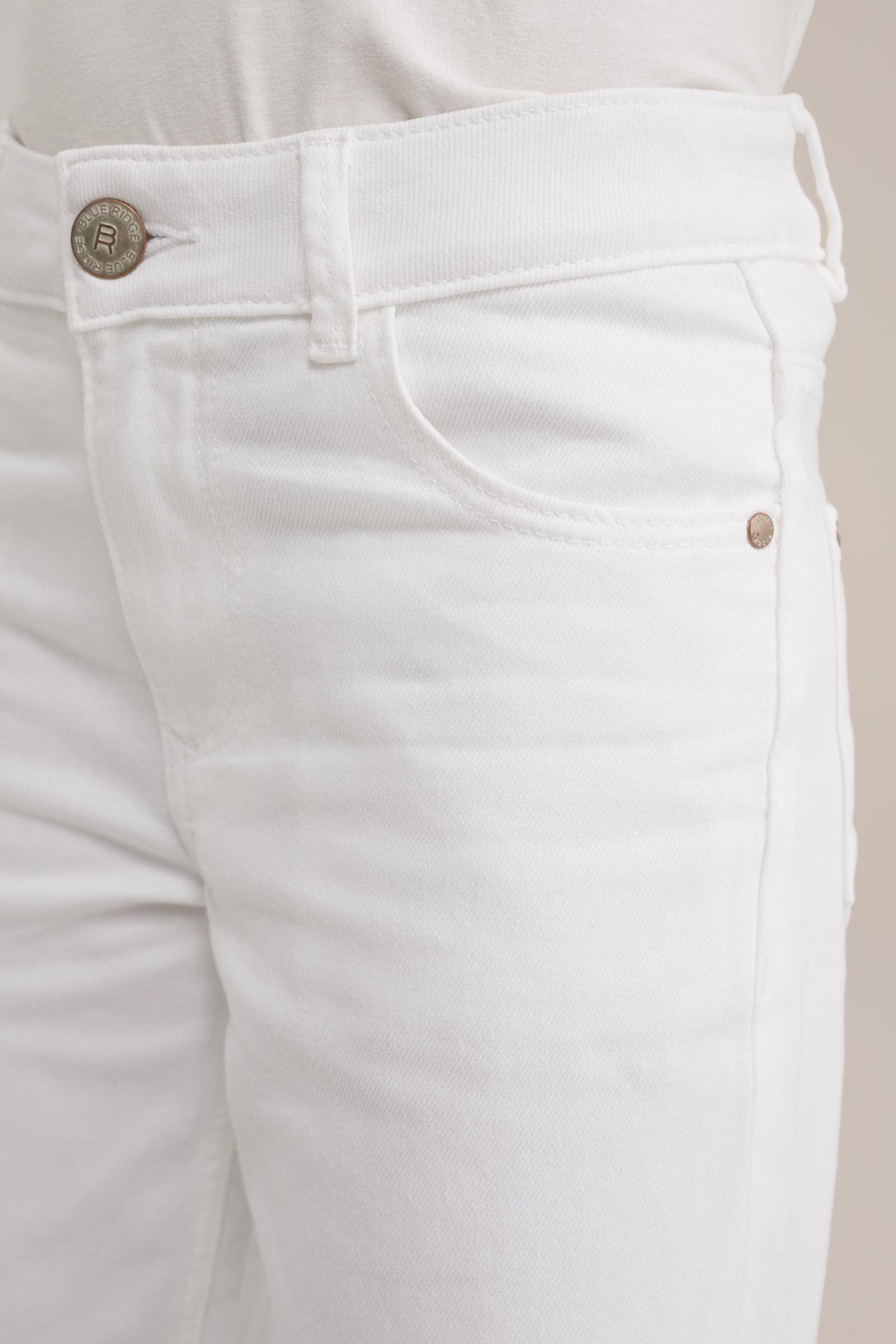 GIRLS 5-POCKET HIGH RISE WHITE 5