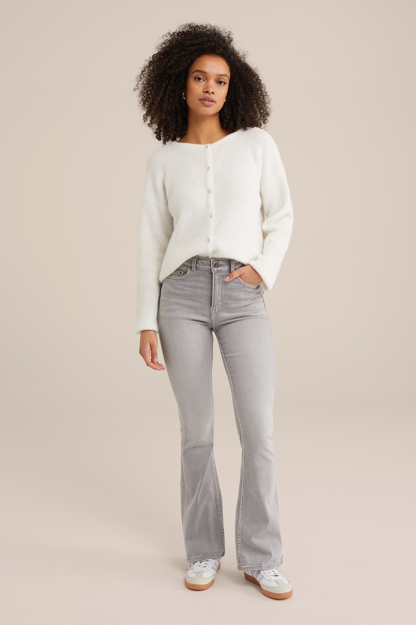 5-POCKET HIGH WAIST LIGHT GREY 4