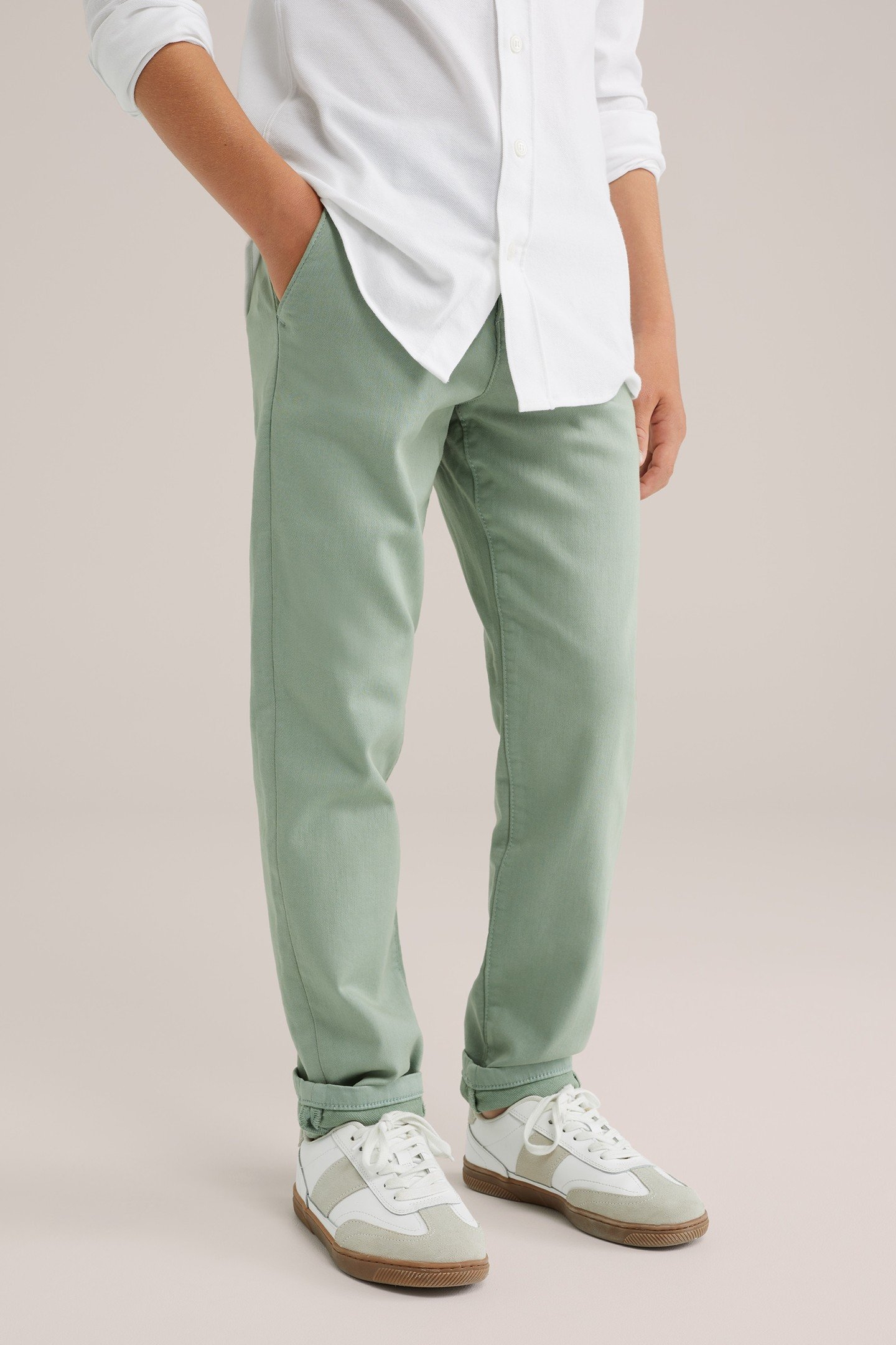 BOYS CHINO PASTEL GREEN 3