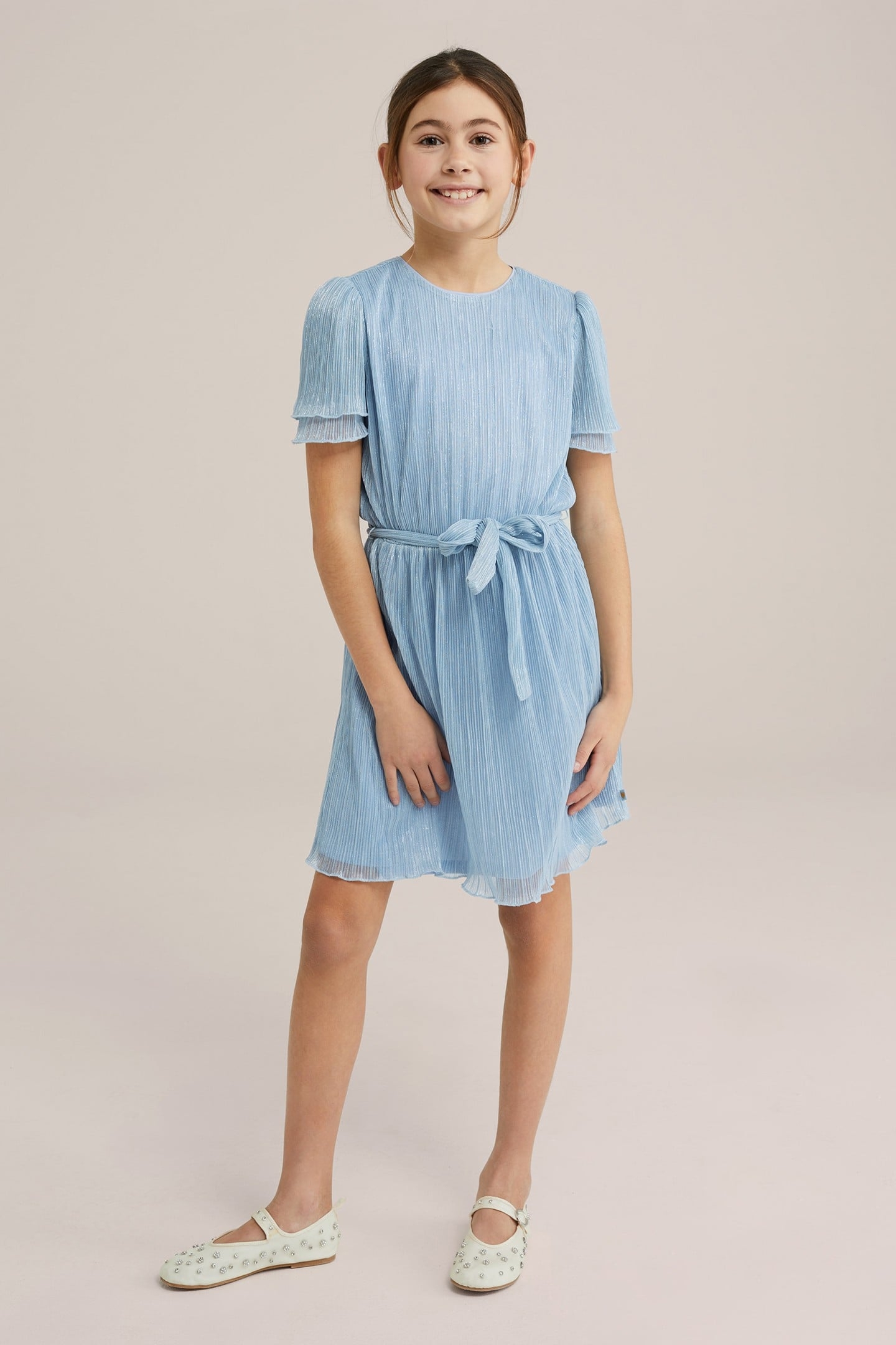 GIRLS DRESS MID LENGTH LIGHT BLUE 2