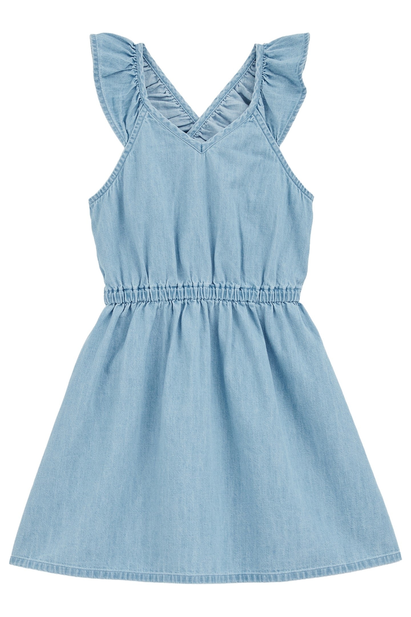 GIRLS DRESS MID LENGTH BLUE 2