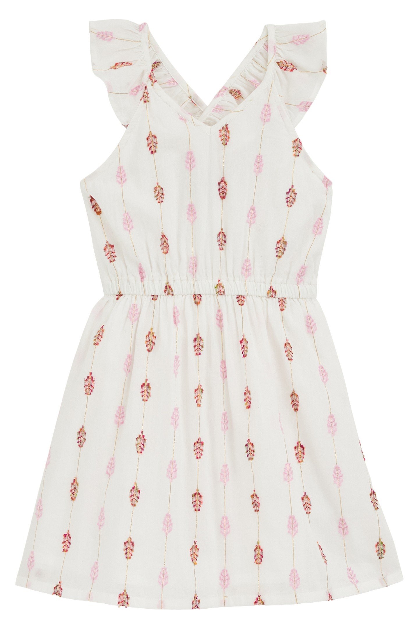 GIRLS DRESS MID LENGTH WHITE 1