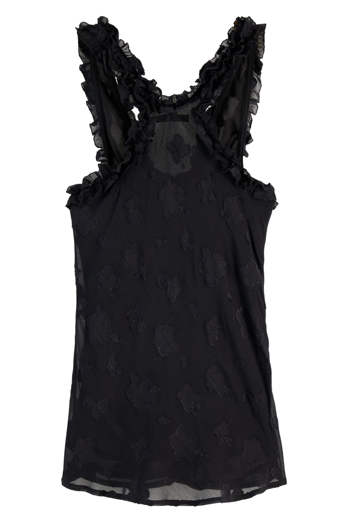 RUFFLE TANK BLACK 3