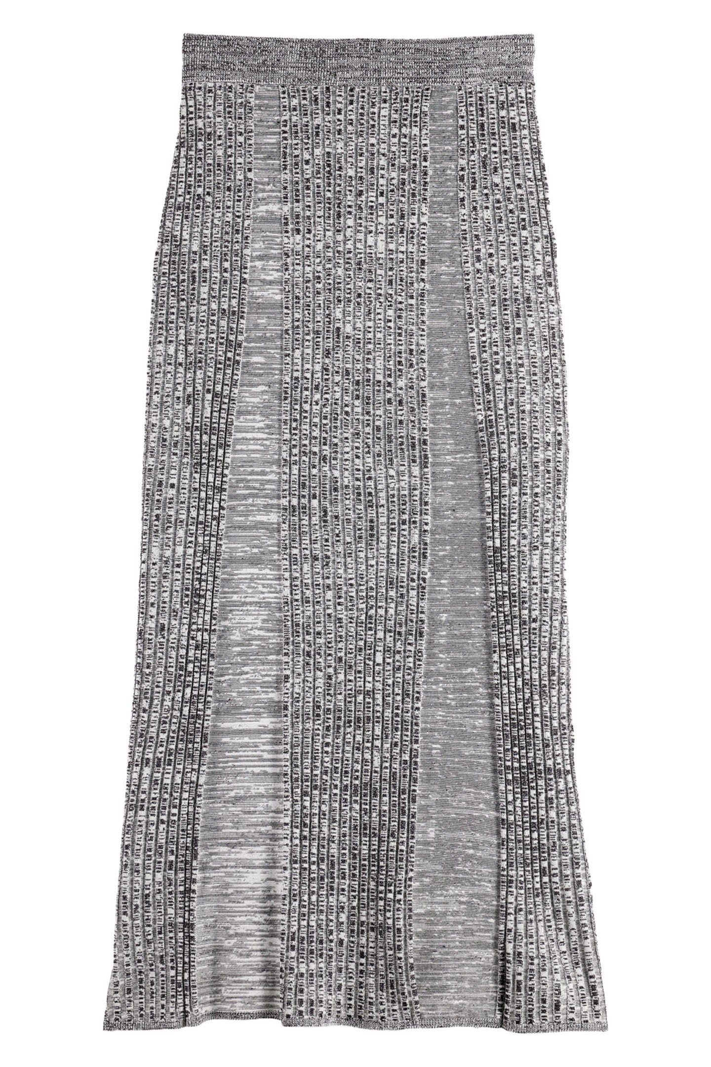 MAXI RIBBED KNITTED SKIRT BLACK 2