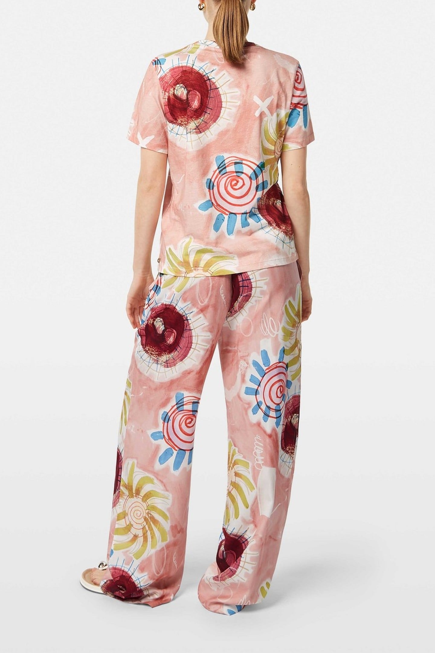 ALL OVER PRINTED REGULAR FIT T-SHIRT INKY SUN LINEN 3