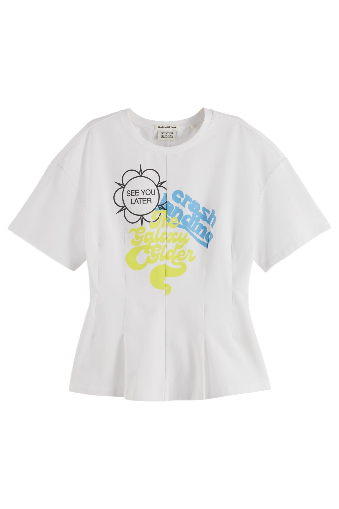 ARTWORK T-SHIRT WITH SHAPING WHITE 5