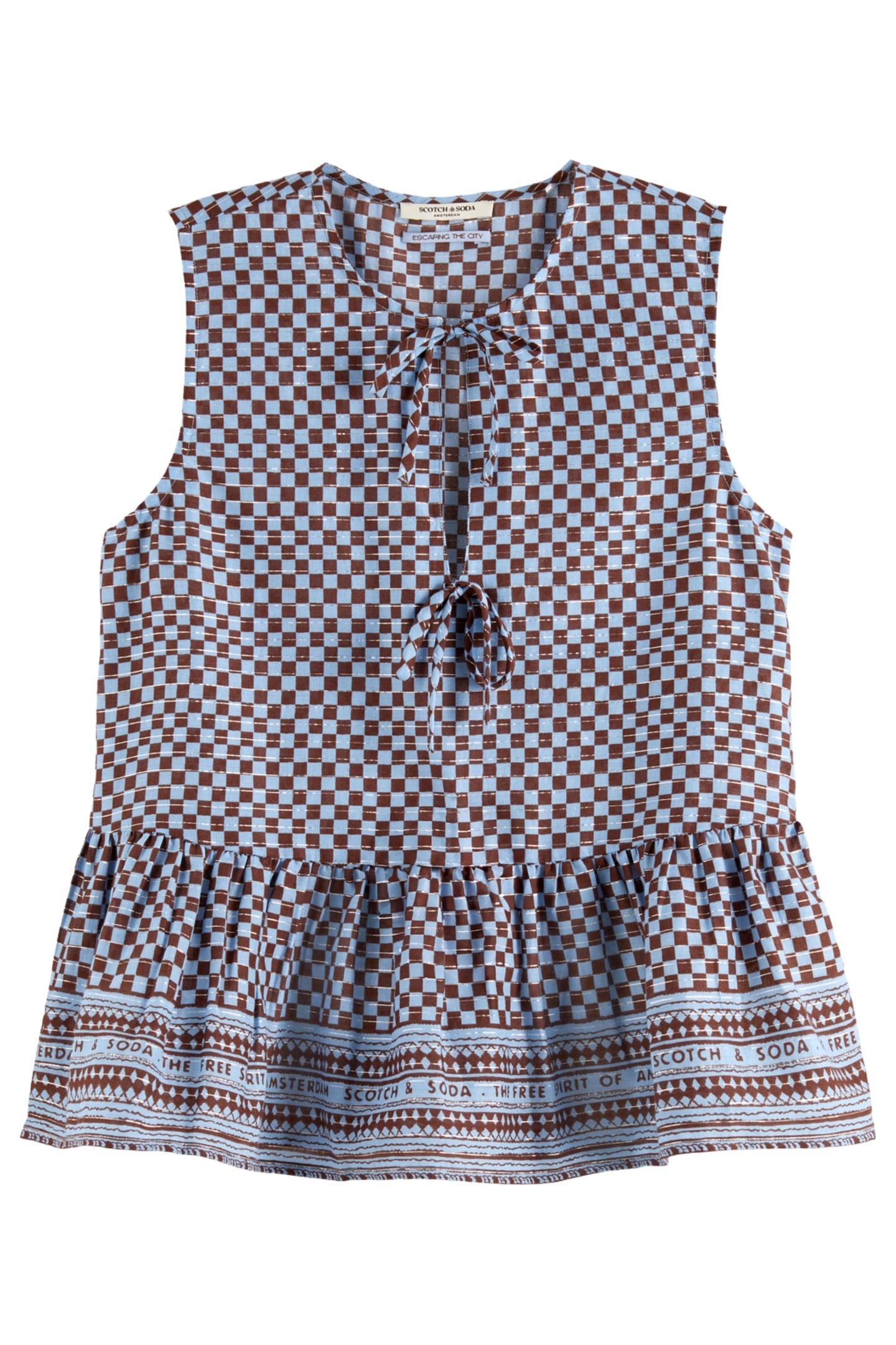 BOW DETAILS TOP BLOCK PRINT 5