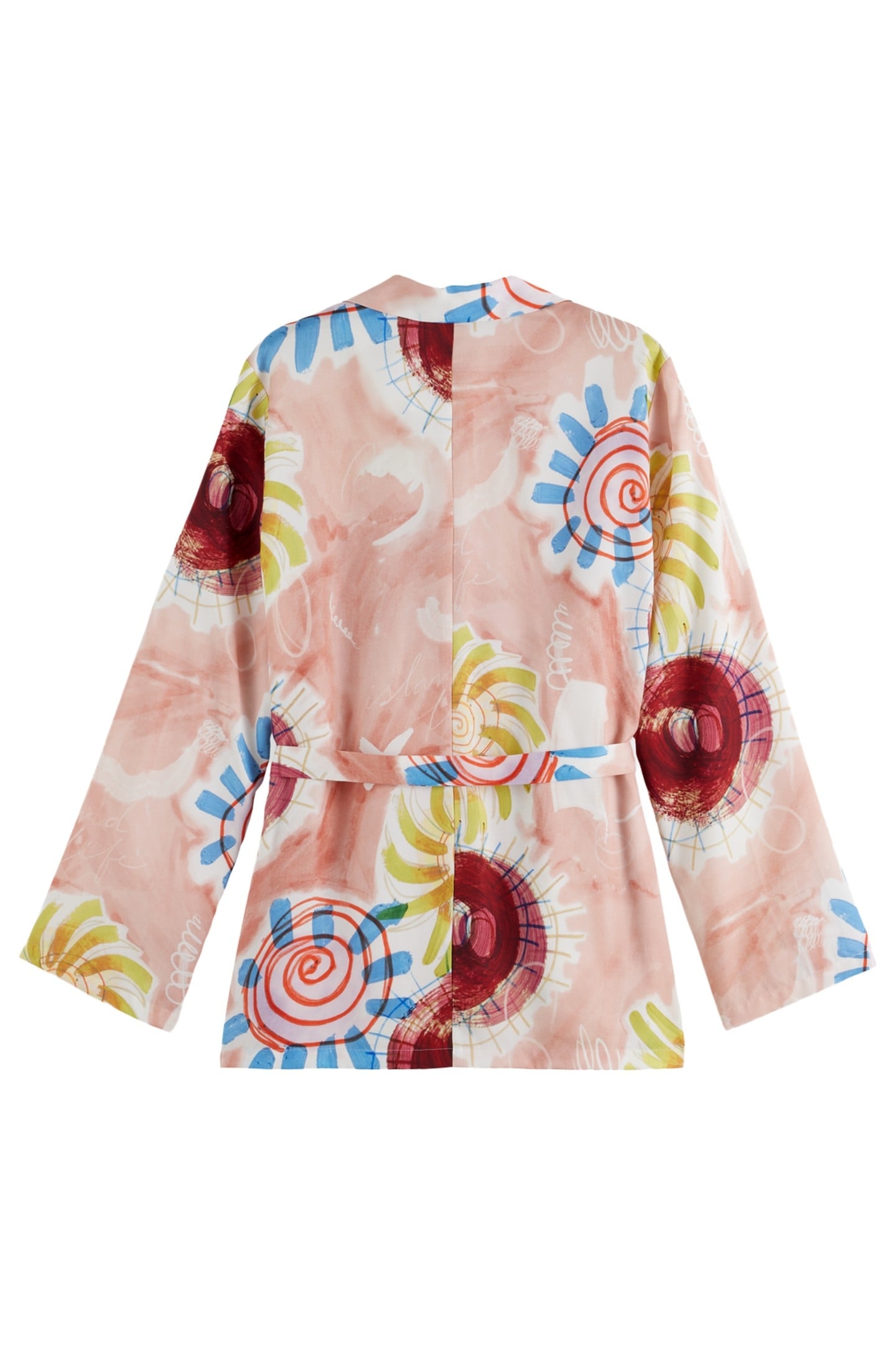PRINTED PYJAMA BLAZER ABSTRACT SUN PINK 4