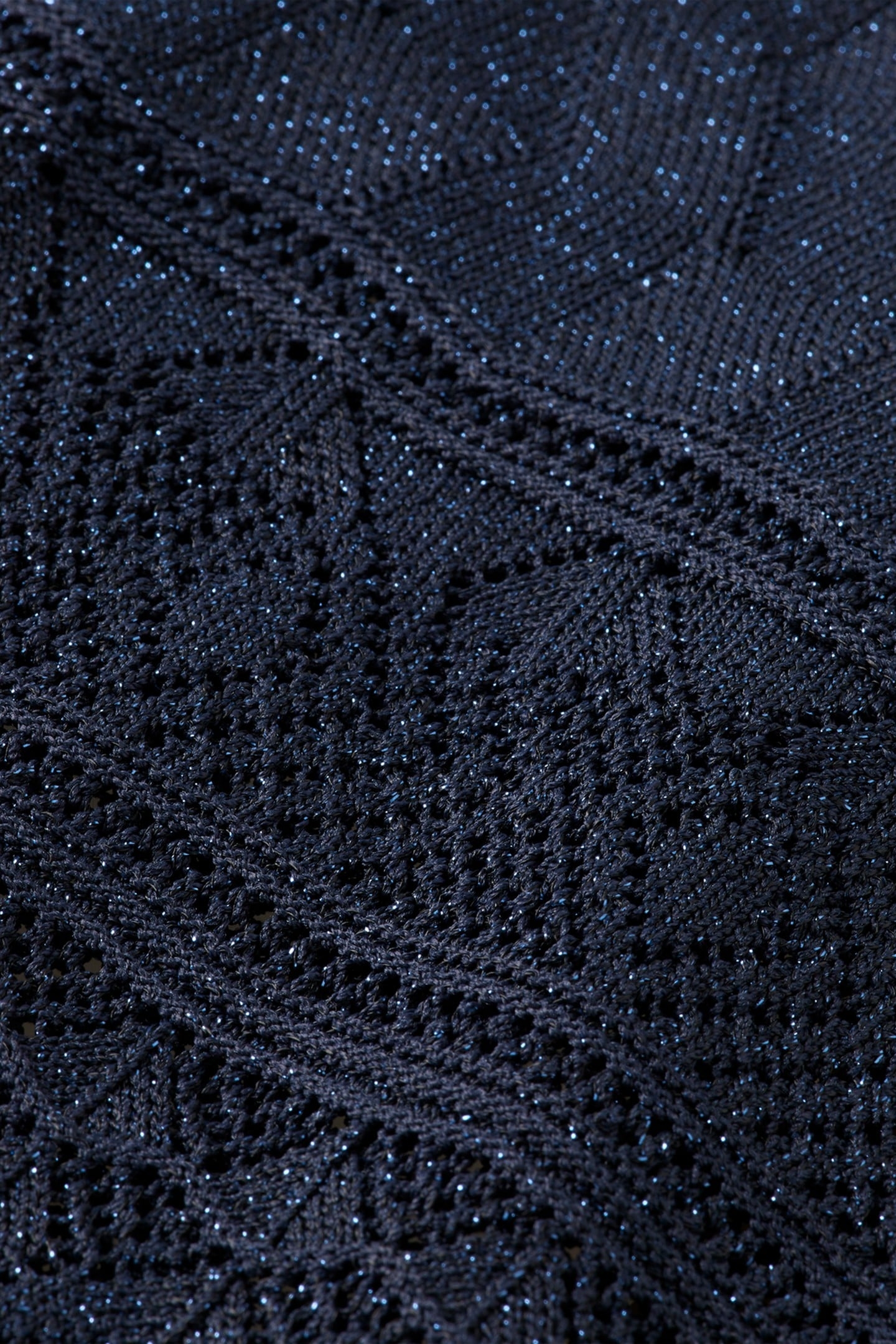 METALLIC POINTELLE KNITTED TUNIC MIDNIGHT BLUE 6