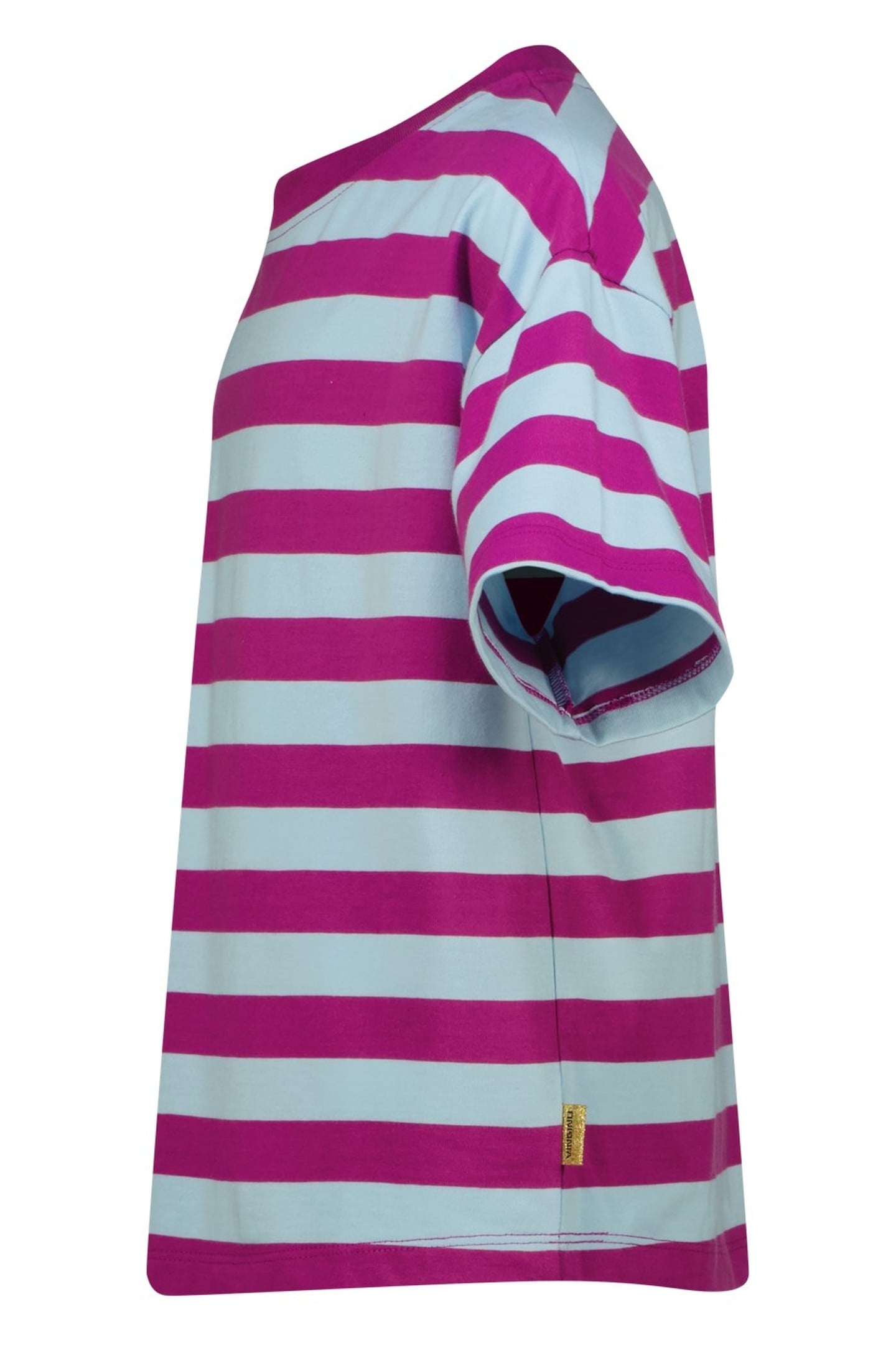 GIRLS BASIC STRIPE TEE T-SHIRT POWDER BLUE 3