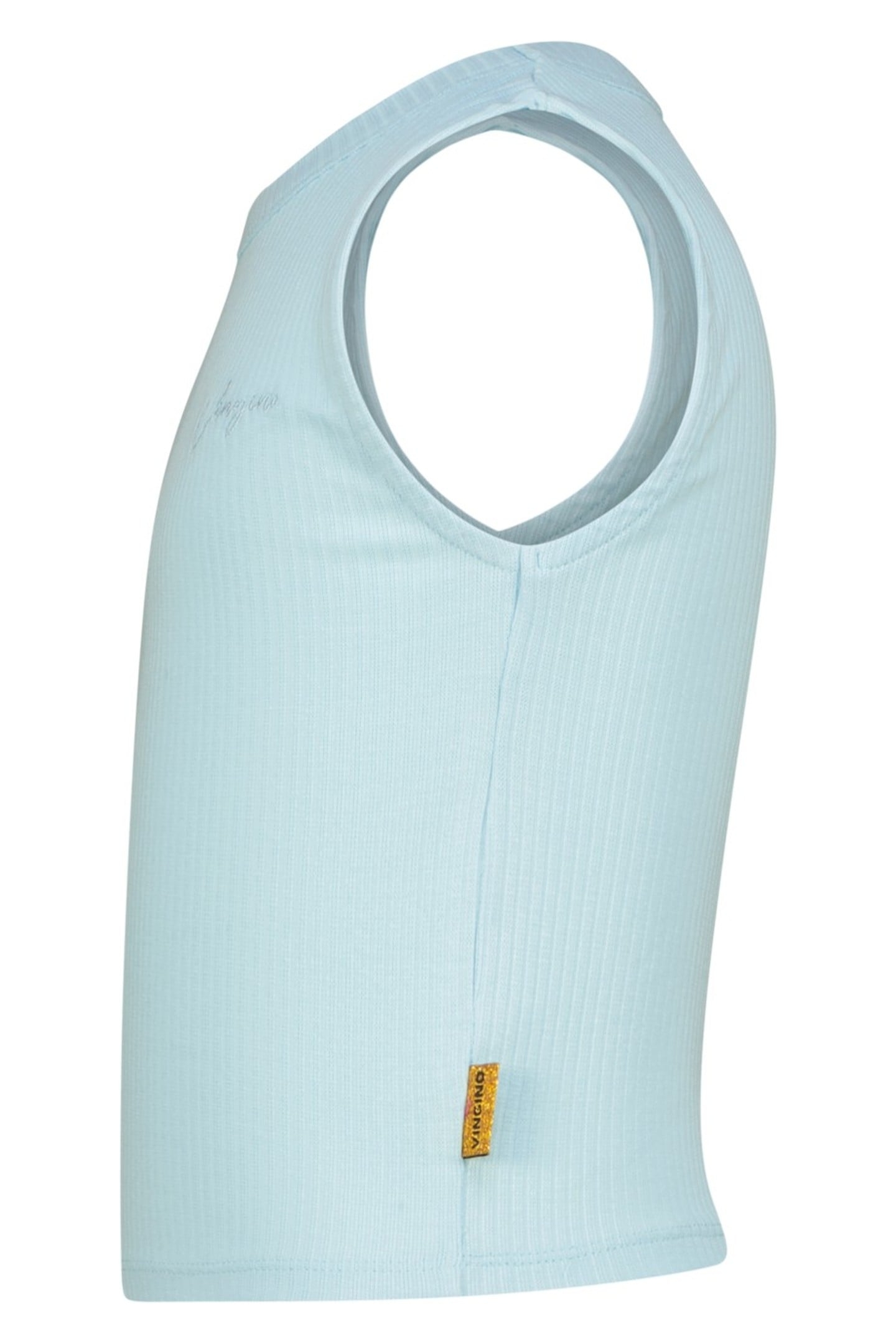 GIRLS BASIC-CROP RIB TOP TOP POWDER BLUE 3