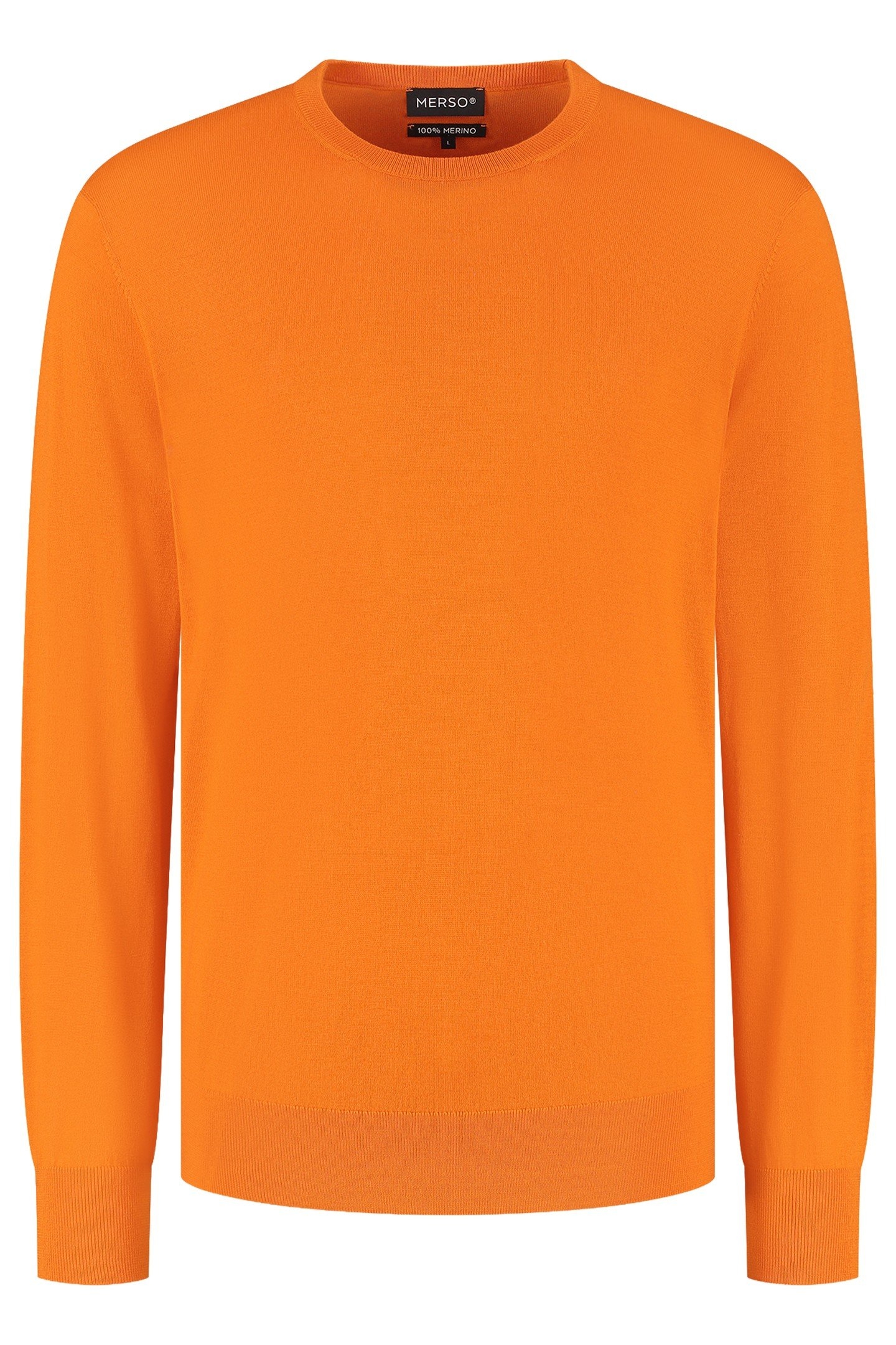 CREW NECK 100% MERINO CURCUMA ORANGE 5