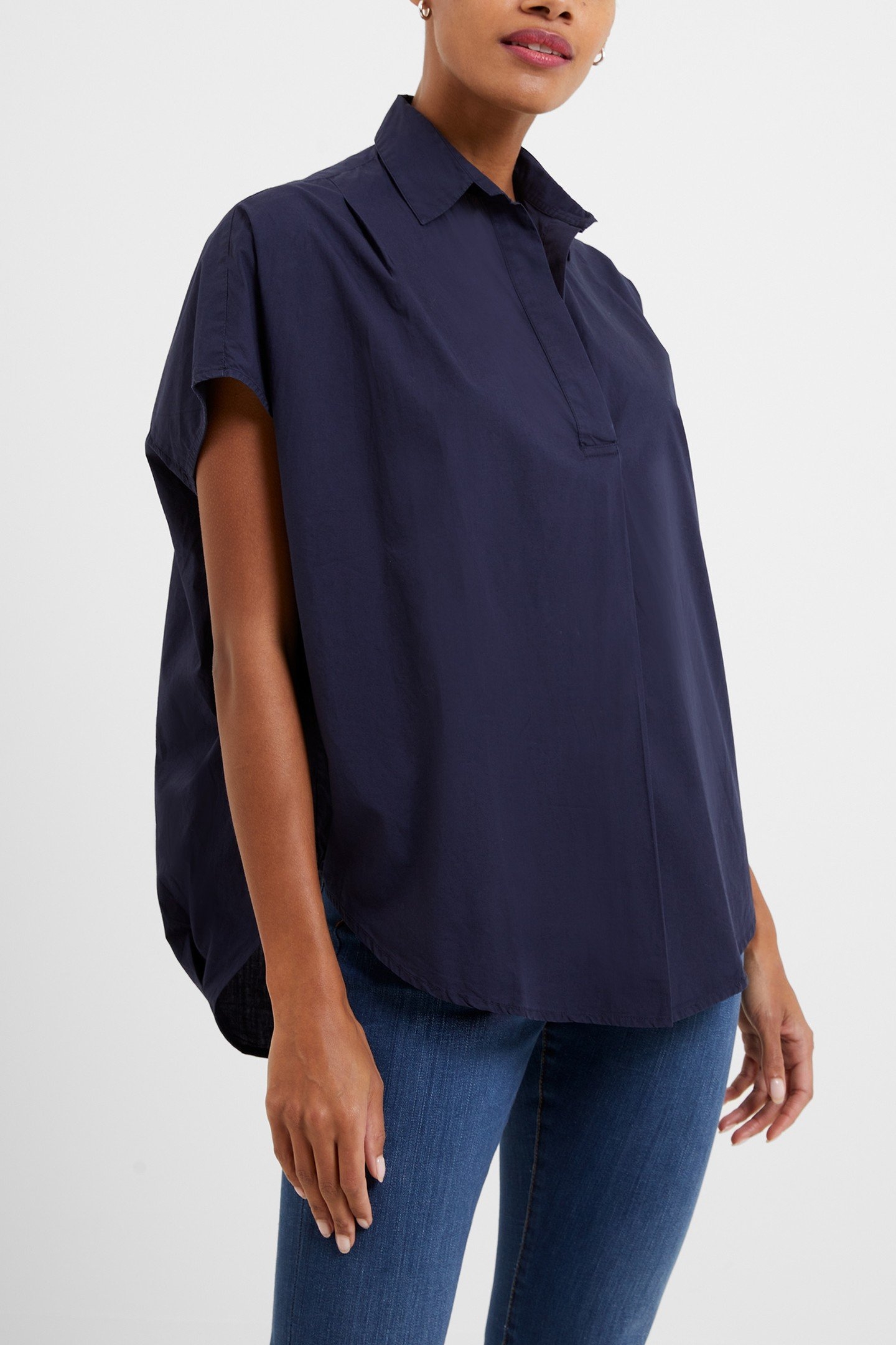 CELE RHODES POPLIN SLVLSS SHRT INDIGO 2