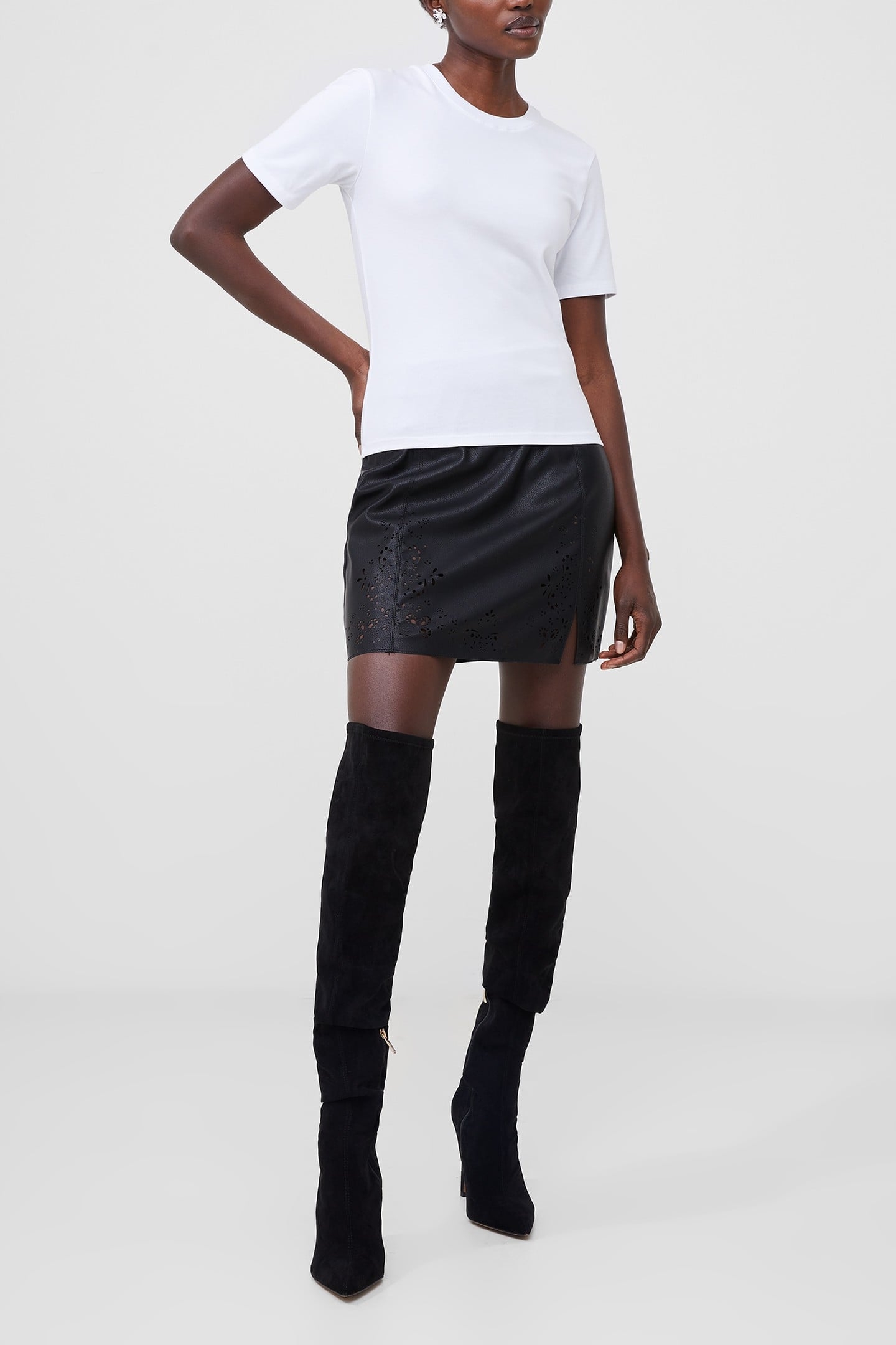 RALLIE COTTON S.S CREW LINEN WHITE 1