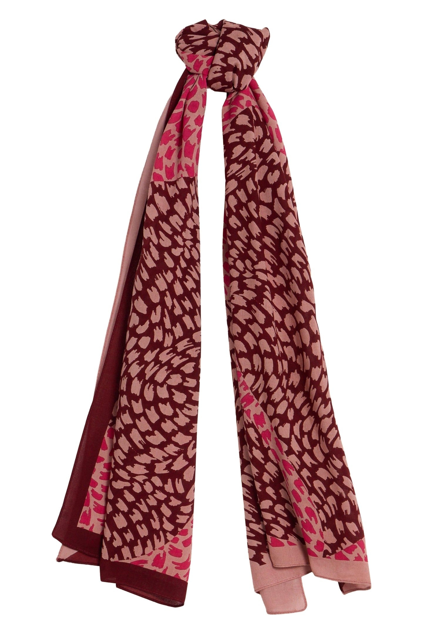ABTSRACT HEART ECO VERO SCARF PINK PRINT 2