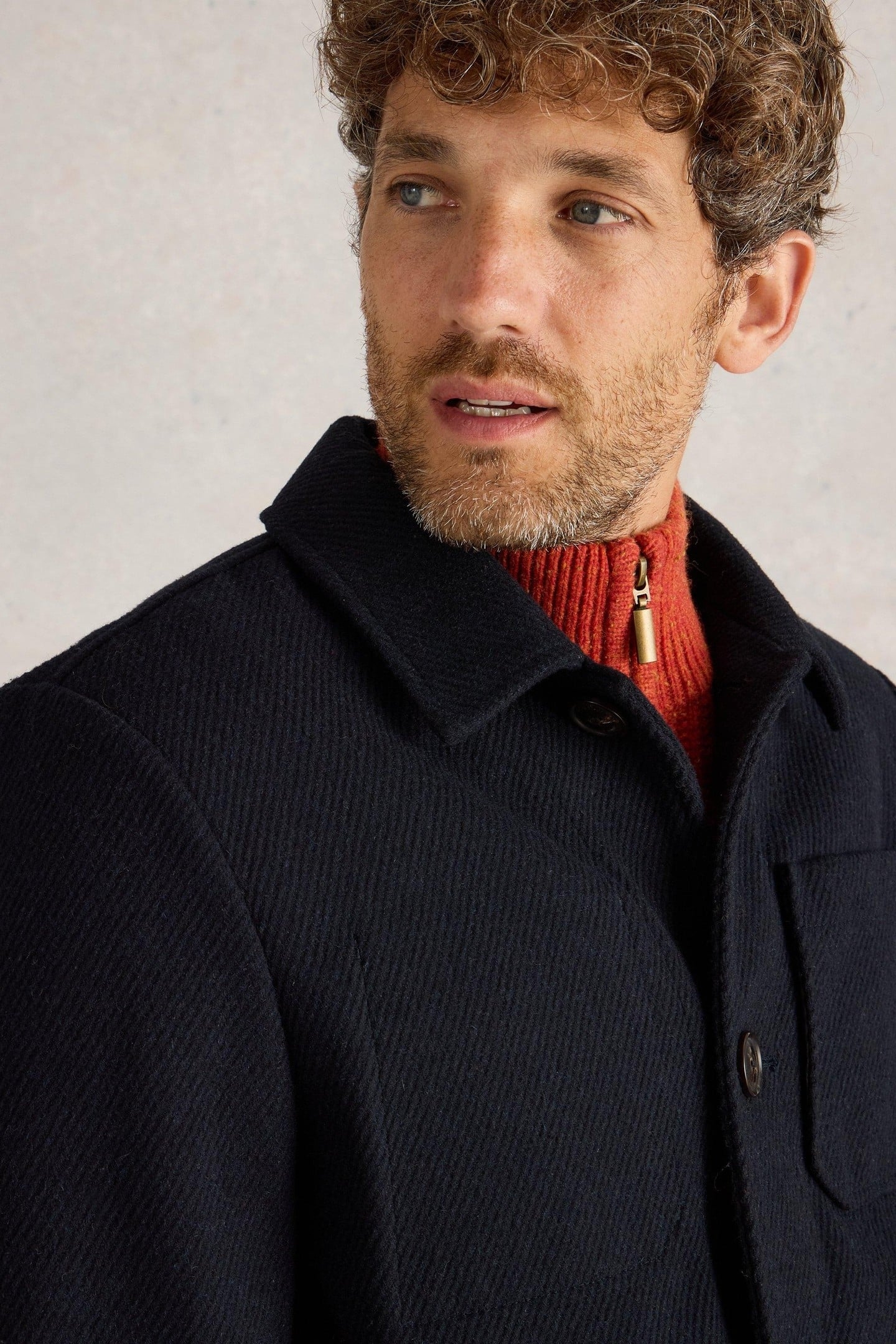 WOOL CHORE JACKET DARK NAVY 6
