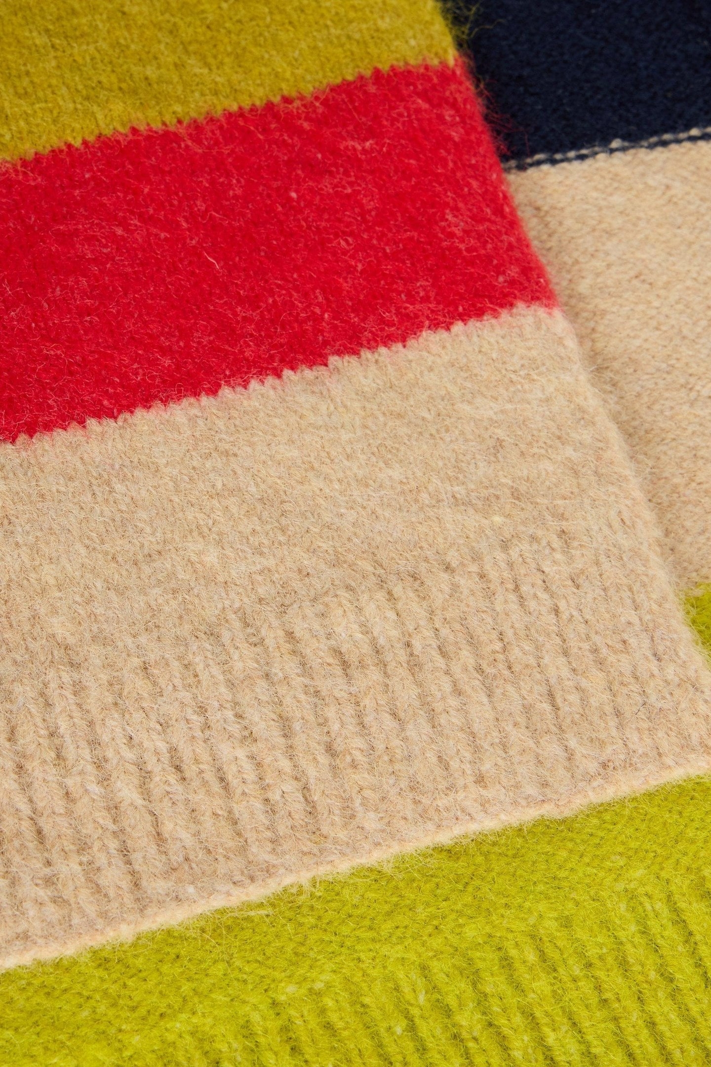 COLOURBLOCK STRIPE KNIT SCARF NAVY MULTI 3