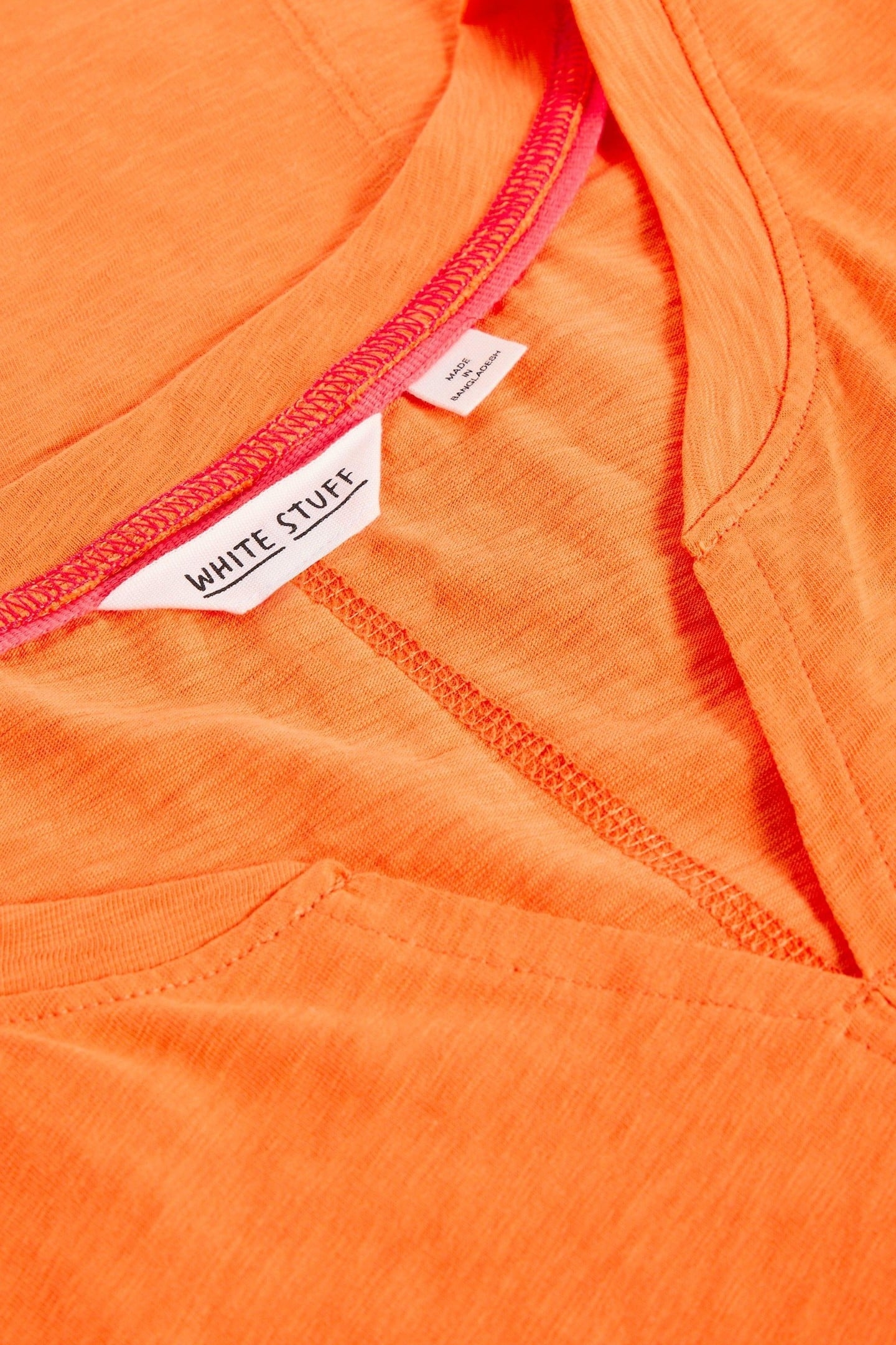 NELLY NOTCH NECK TEE BRIGHT ORANGE 6
