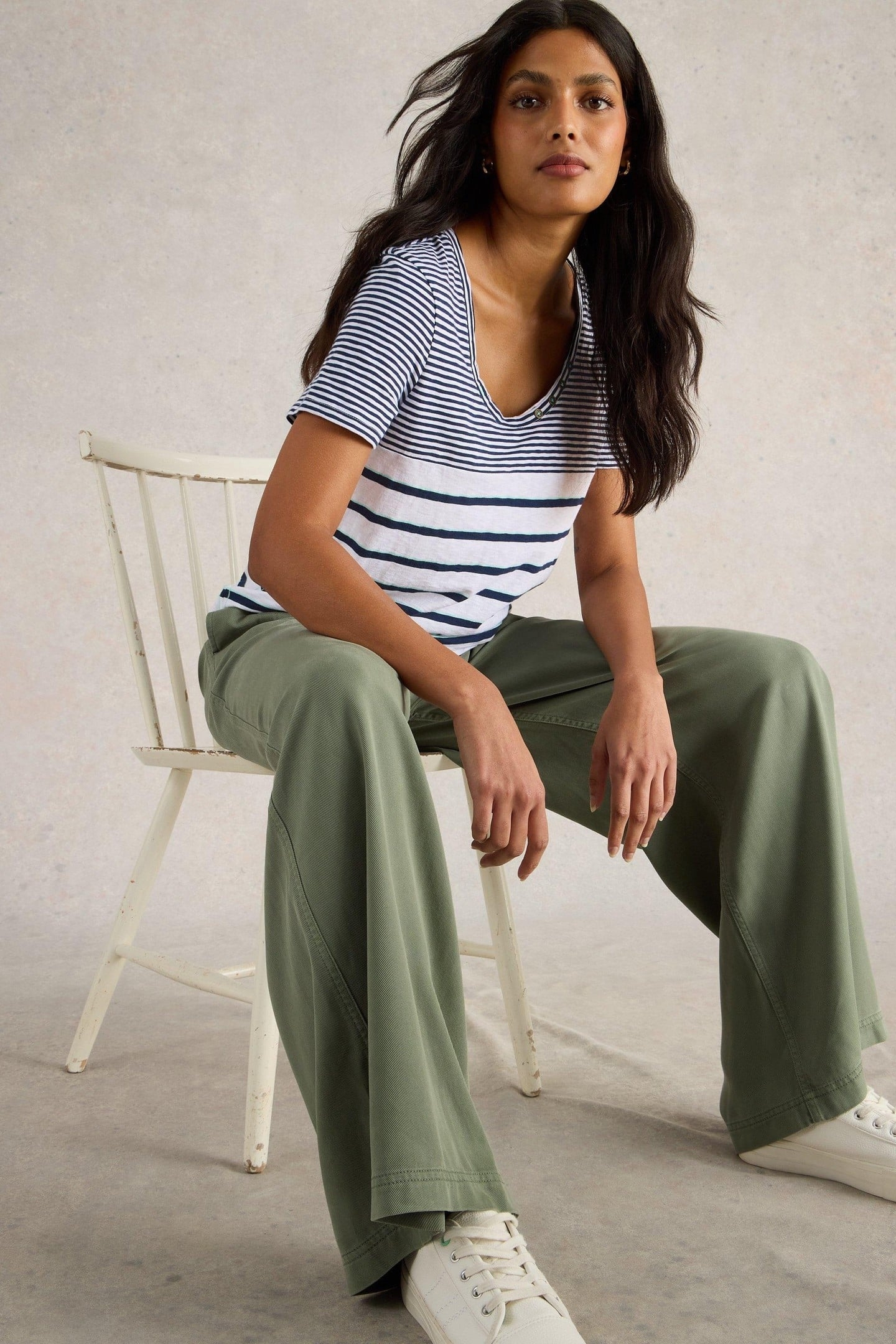 NADIA SHORT SLEEVE TEE NAVY MULTI 6