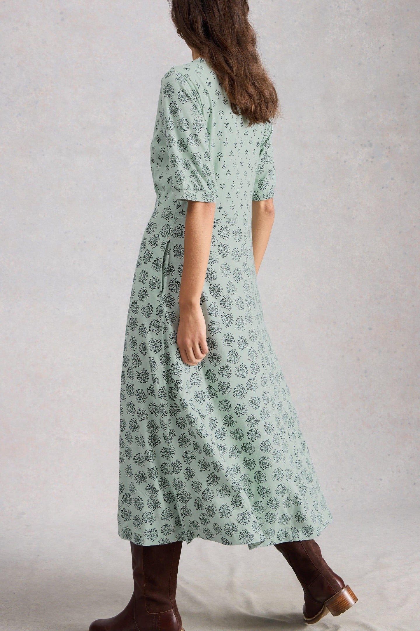 MEGAN JERSEY DRESS LIGHT GREEN 3